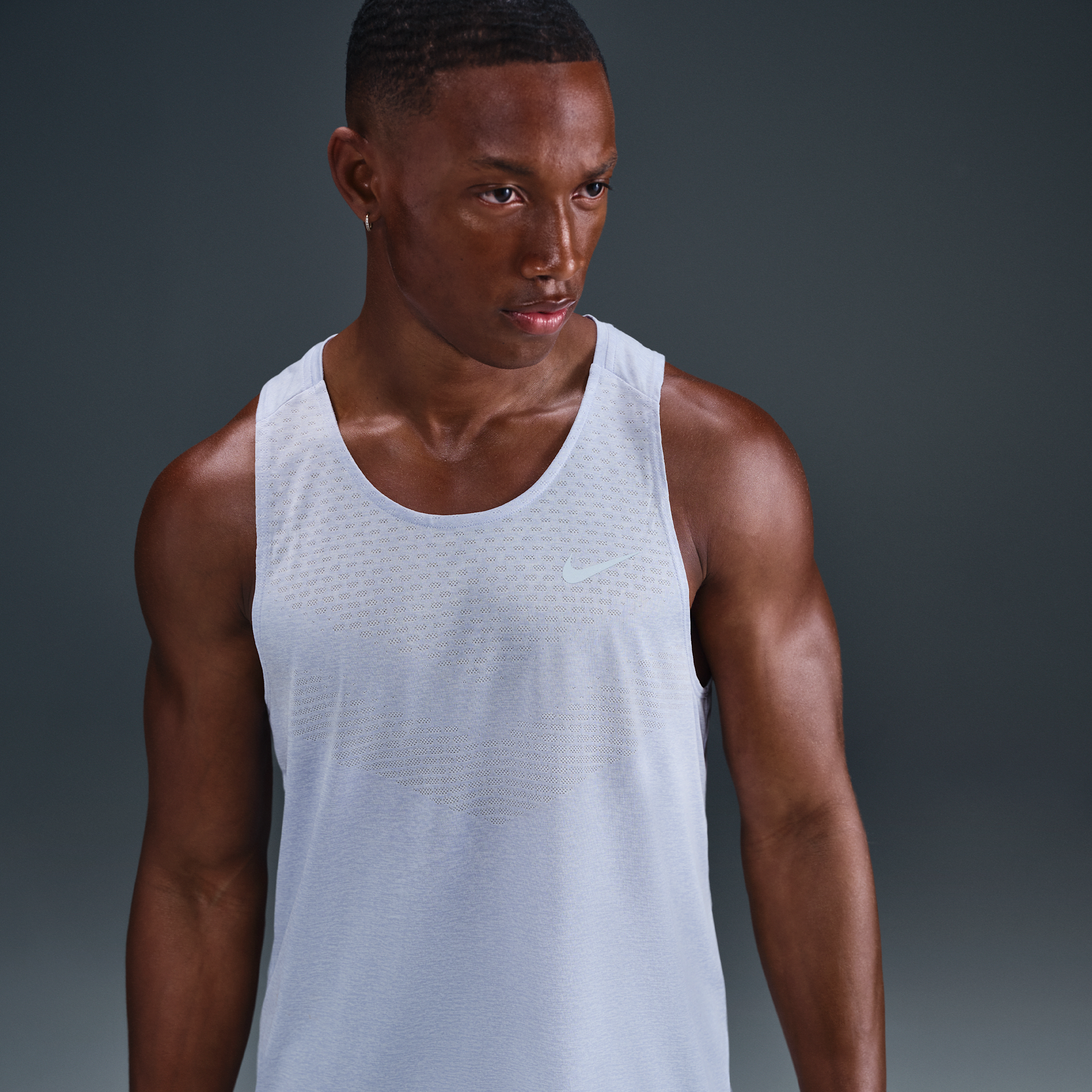 Thumbnail - Nike Stride Dri-FIT ADV Lauf-Tanktop (Herren) - Grau