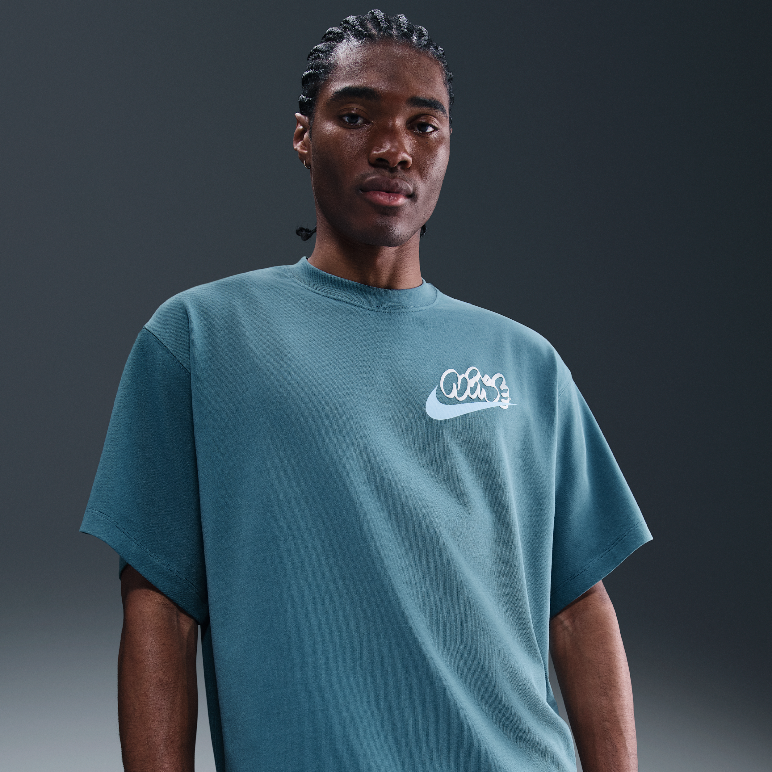 Thumbnail - Nike Solo Swoosh T-Shirt (Herren) - Blau