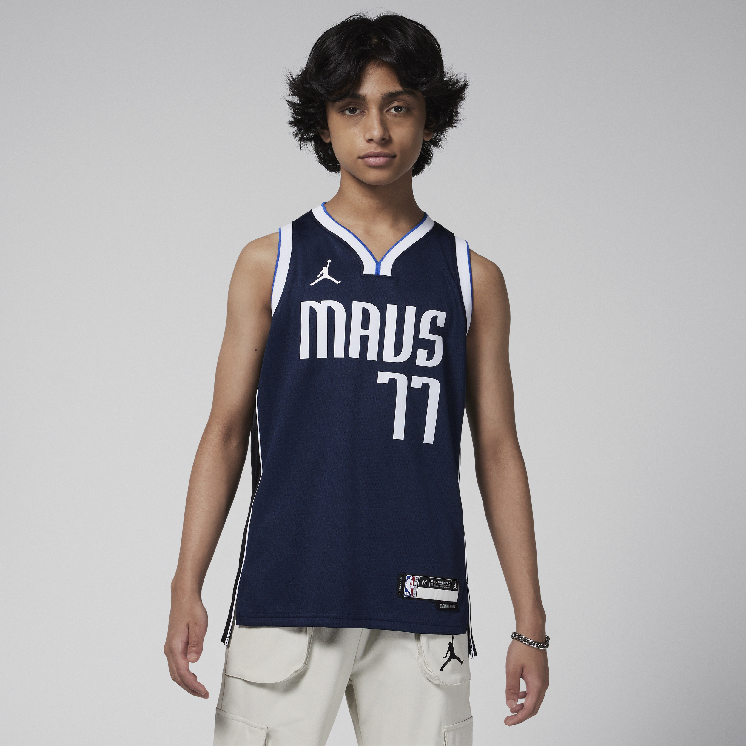 Maillot Nike Dri-FIT Swingman Dallas Mavericks Statement Edition pour ado - Bleu