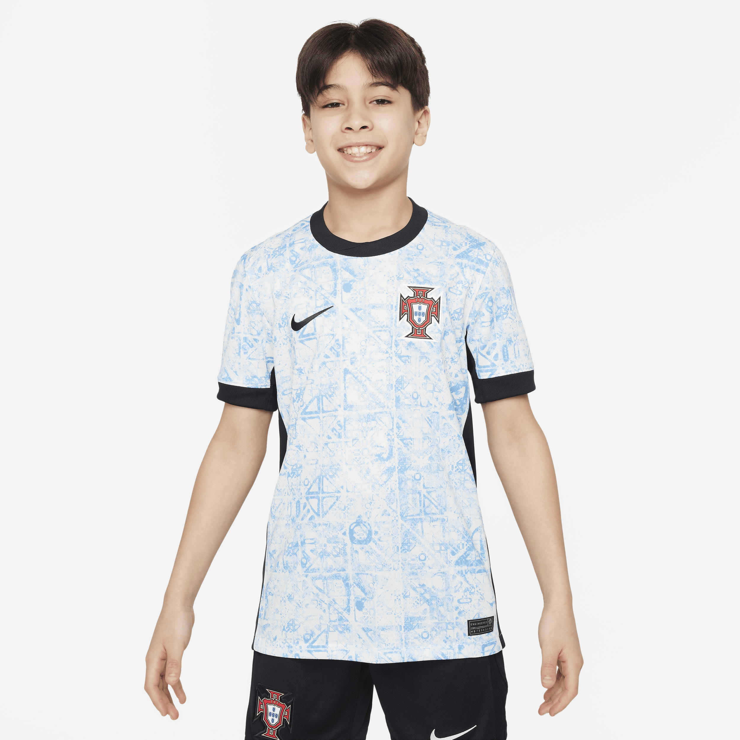 Nike Portugal (herenelftal) 2024 25 Stadium Uit Dri-FIT replica voetbalshirt voor kids Bruin