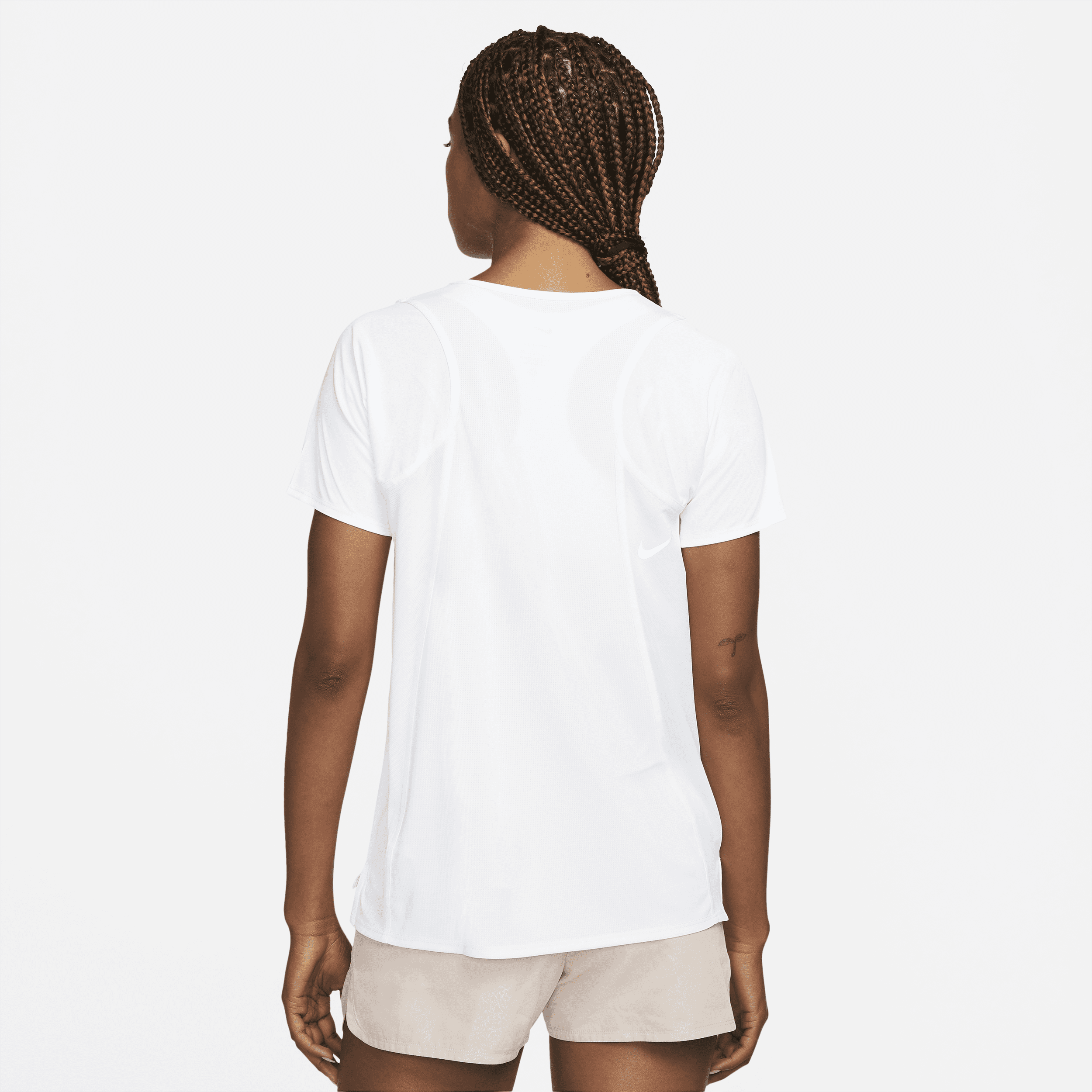 Haut de running à manches courtes Nike Dri-FIT Race pour Femme - Blanc