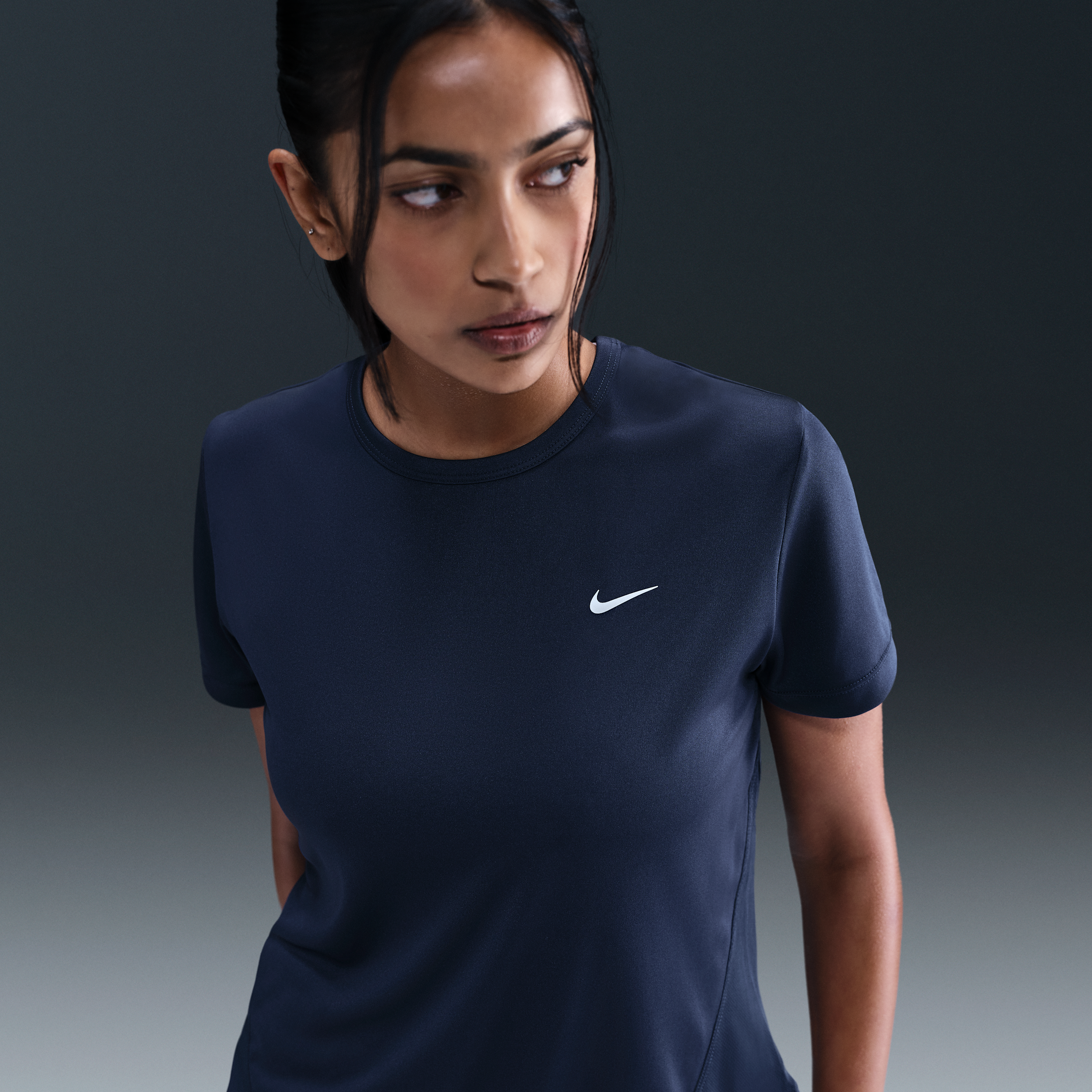 Thumbnail - Nike Tempo Dri-FIT Kurzarm-Laufoberteil (Damen) - Blau