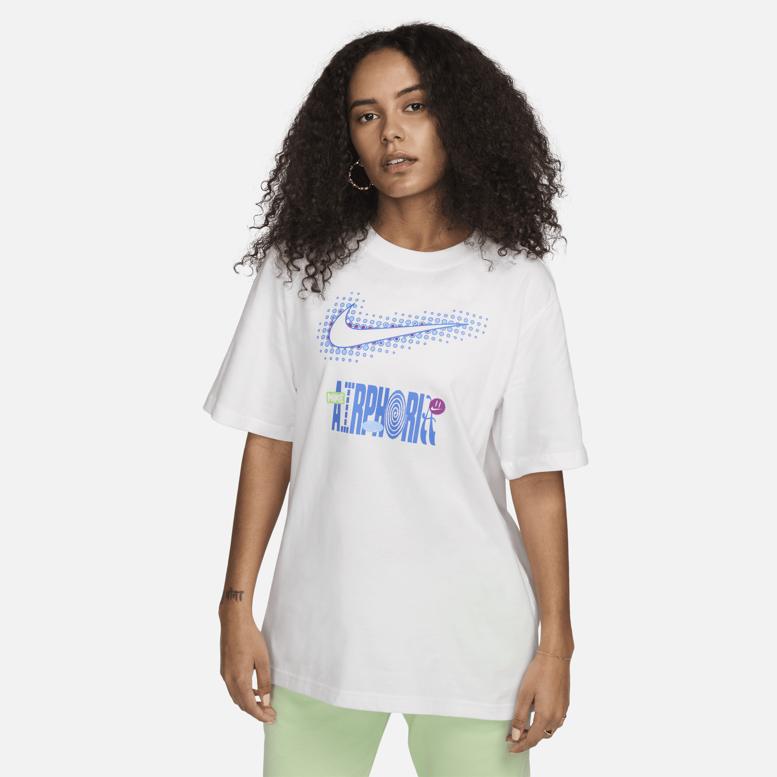Nike Sportswear T-shirt met graphic voor dames Wit