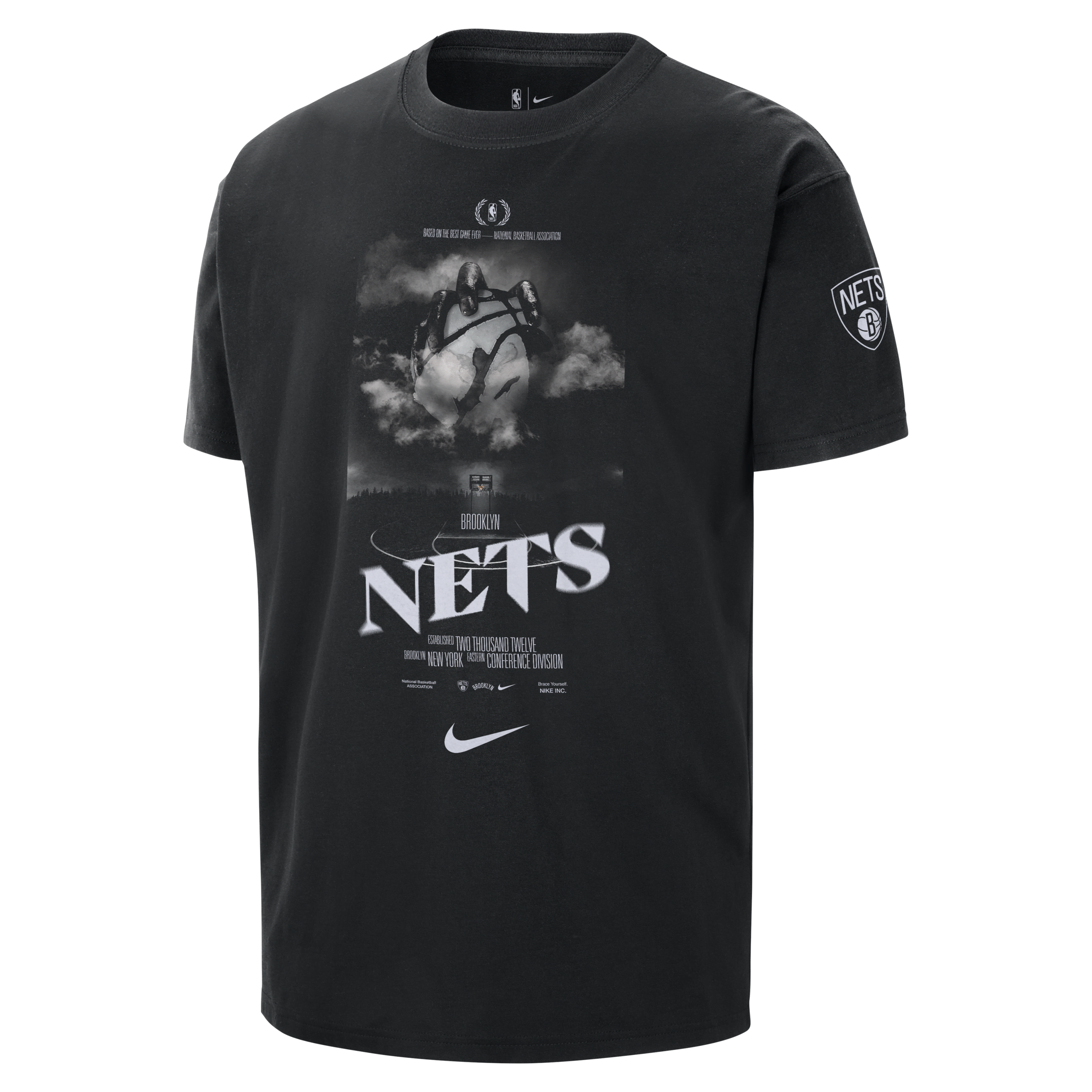 T-shirt Nike NBA Brooklyn Nets Courtside pour Homme - Noir