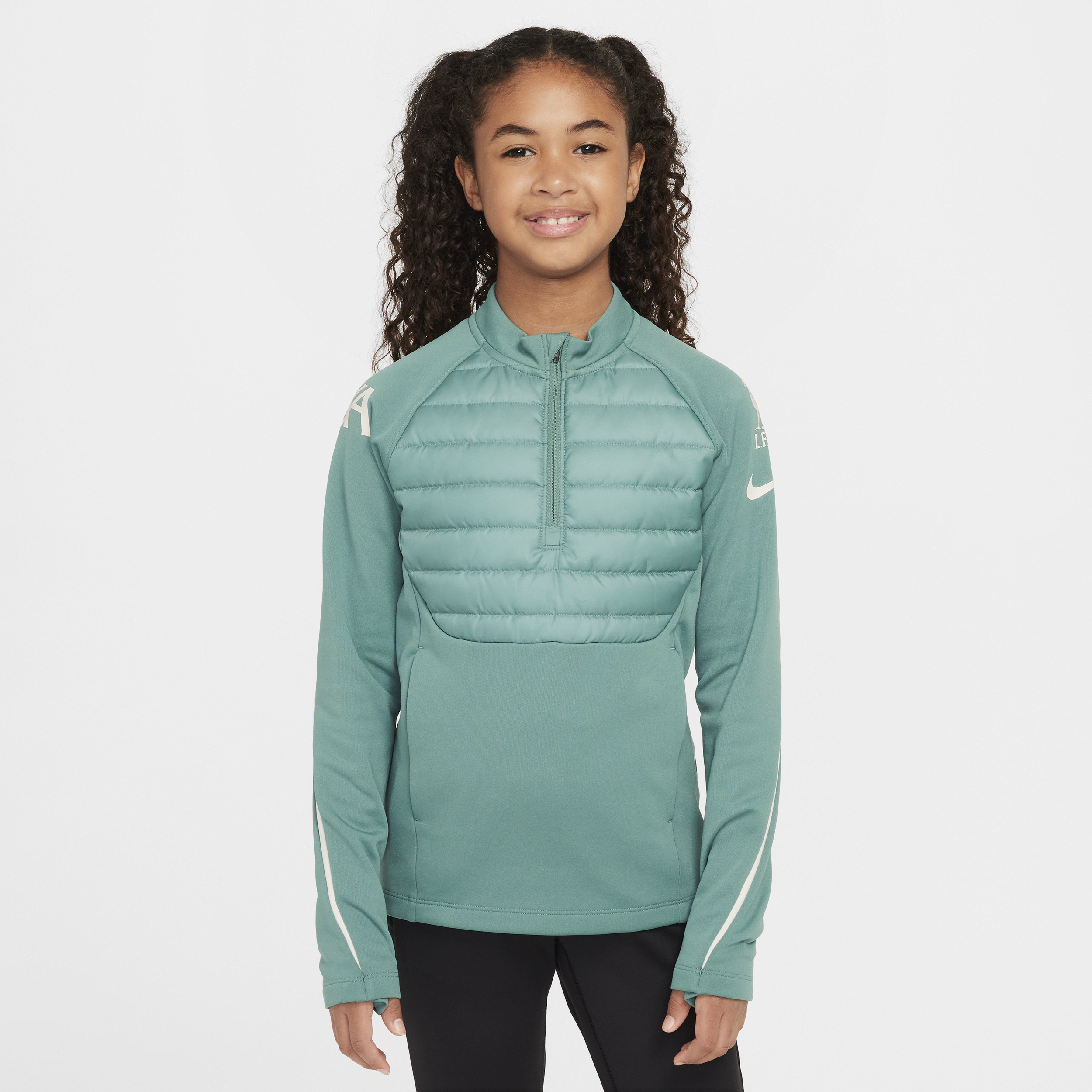 Haut d'entraînement de foot Nike Therma-FIT Liverpool FC Academy Winter Warrior pour ado - Vert