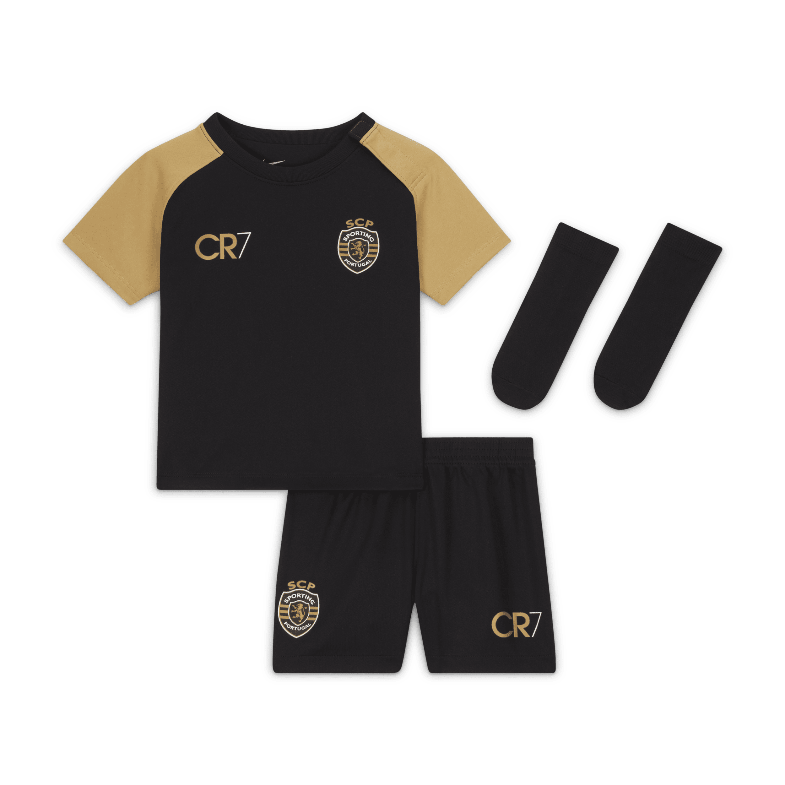Sporting CP x CR7 2023/24 Stadium Baby/Toddler Football Kit - Black