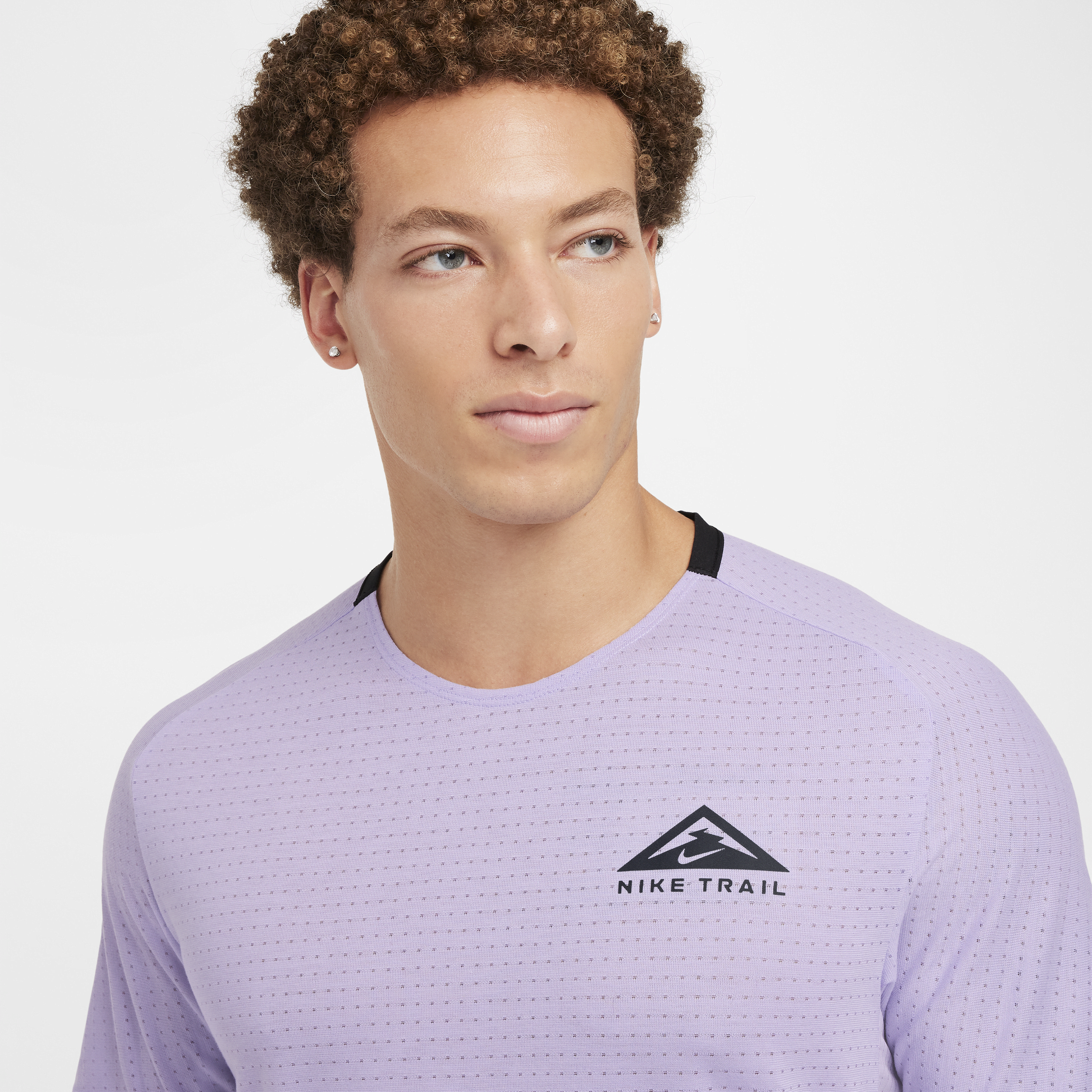 Haut de running Dri-FIT à manches courtes Nike Trail Solar Chase pour homme - Pourpre