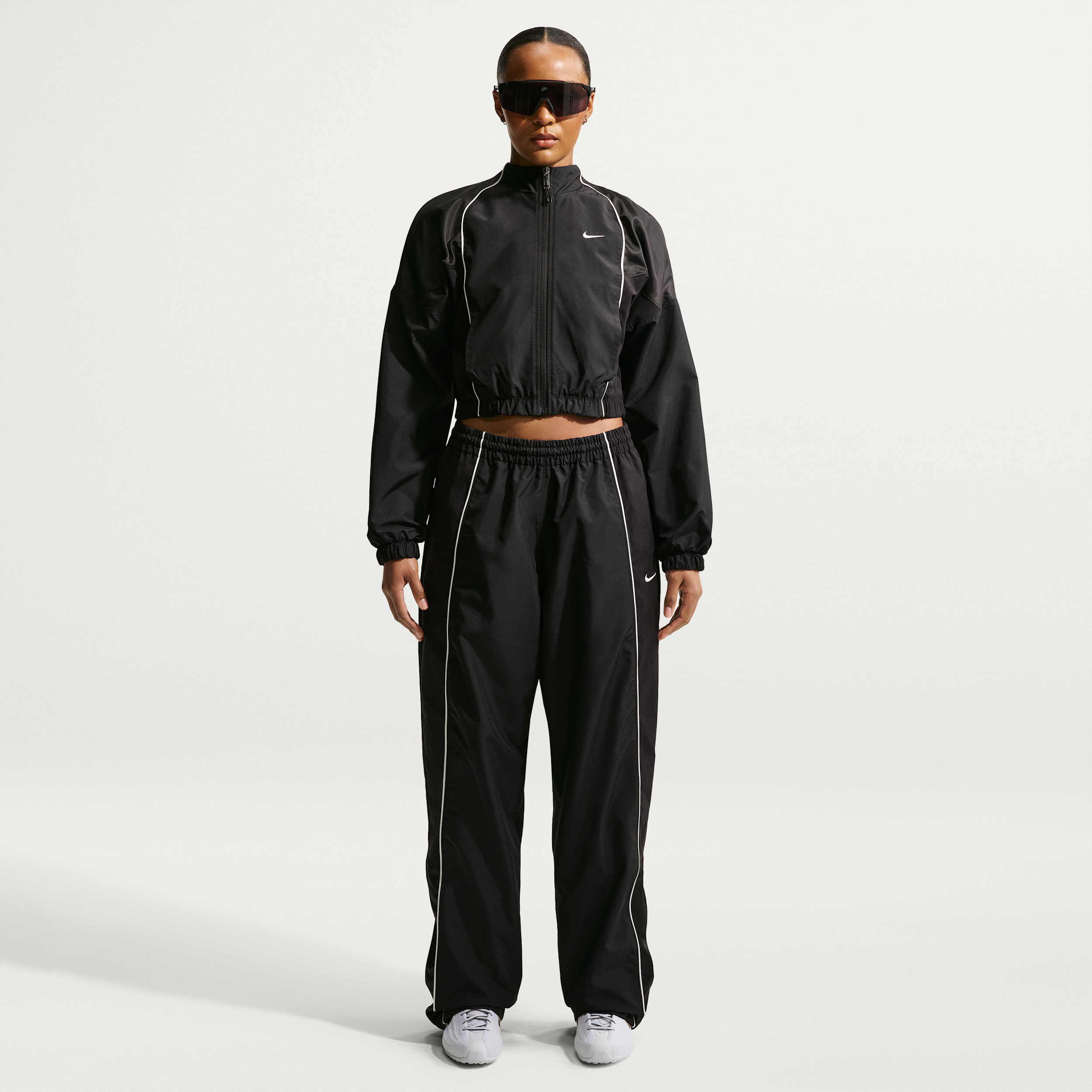 Track pants oversize a vita media Nike – Donna - Nero