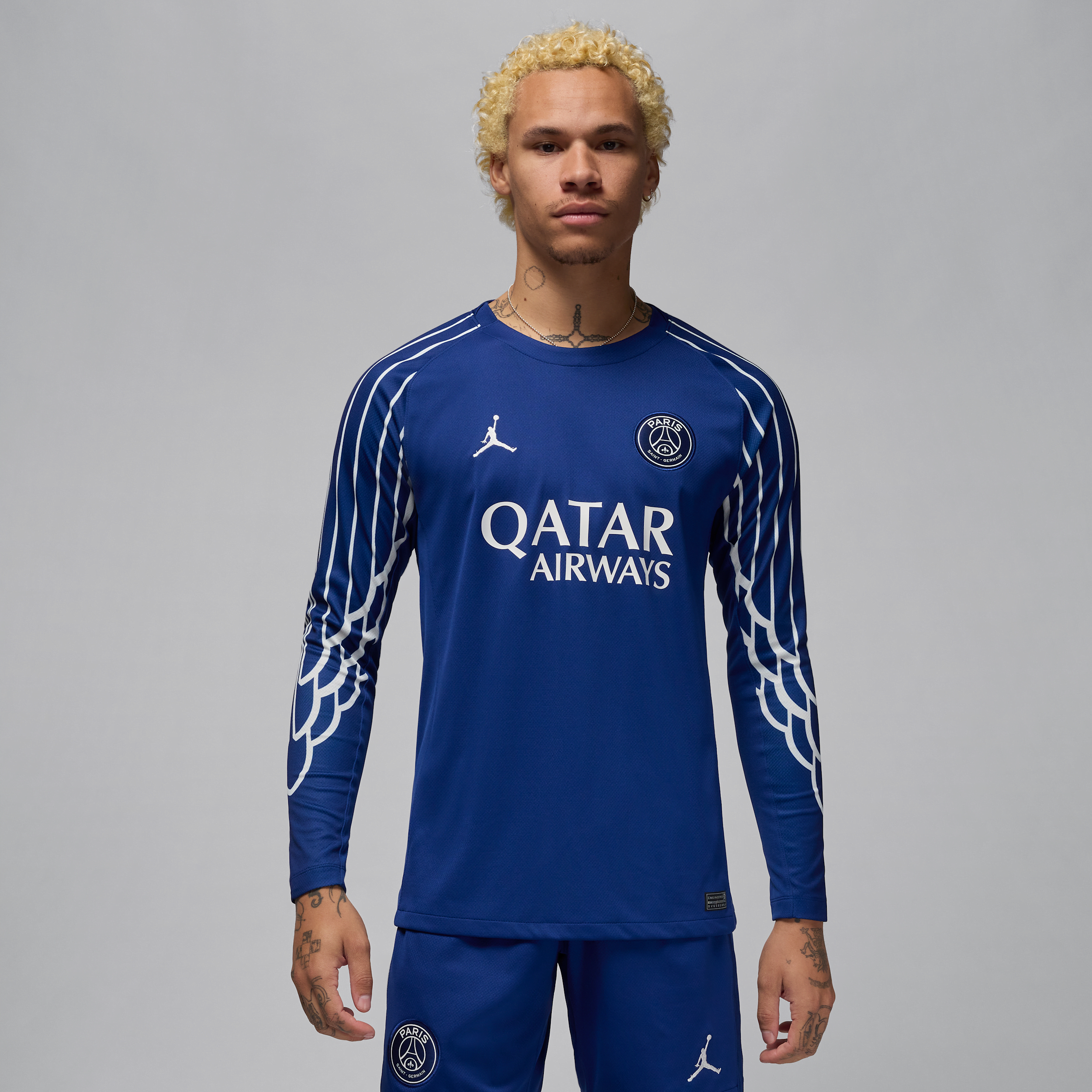 Maillot de foot à manches longues replica Jordan Dri-FIT Paris Saint-Germain 2024/25 Stadium 4e tenu