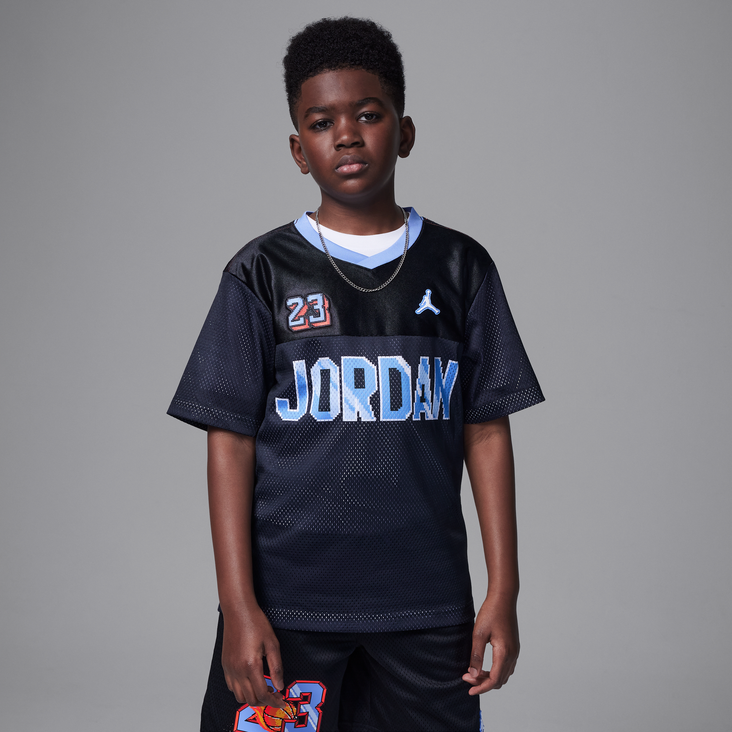 Jordan Customized Air-fodboldtrøje til større børn - sort