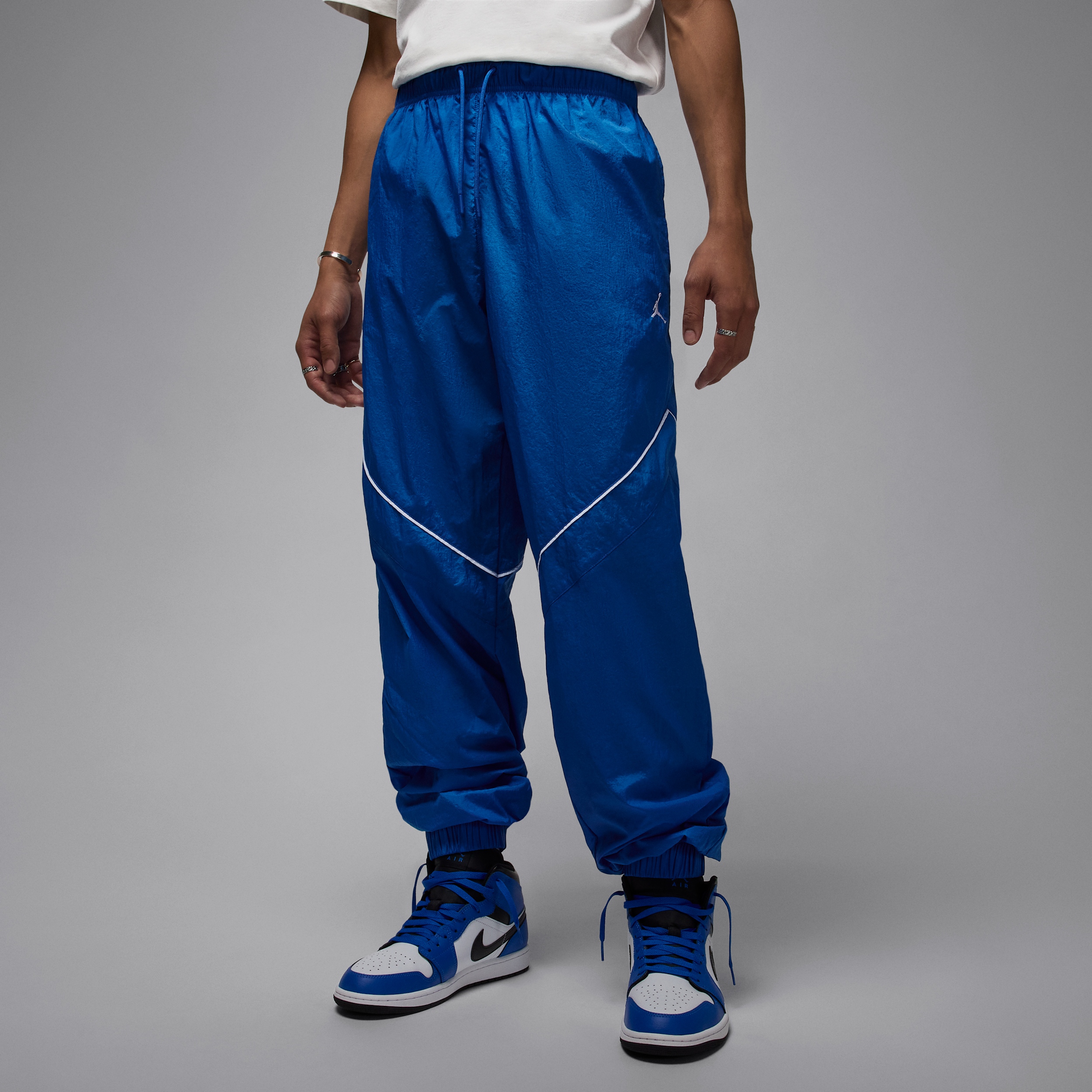 Nike Jordan Brooklyn Mens Draft Trousers - Blue - Nylon