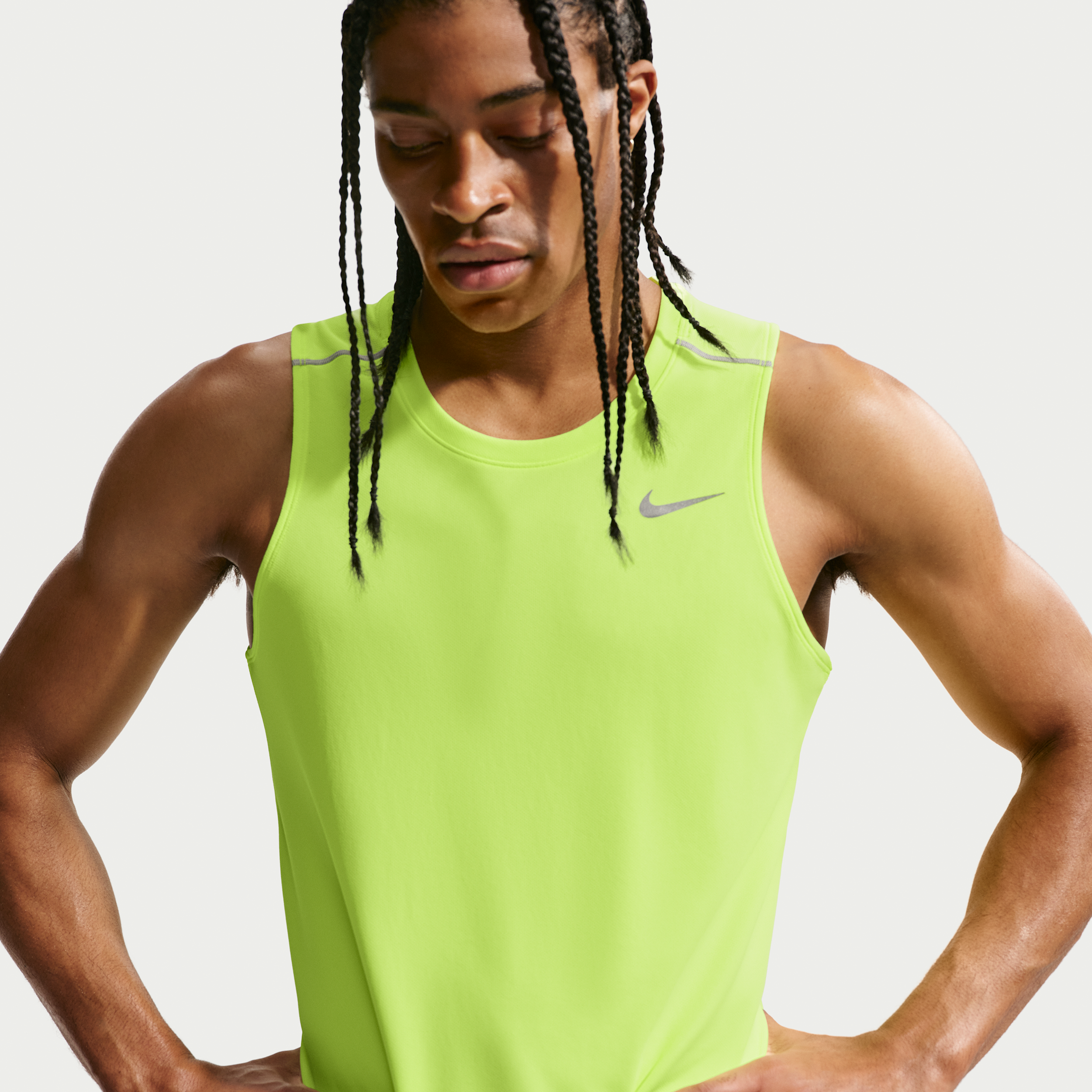 Thumbnail - Nike Miler Dri-FIT Lauf-Tanktop (Herren) - Gelb
