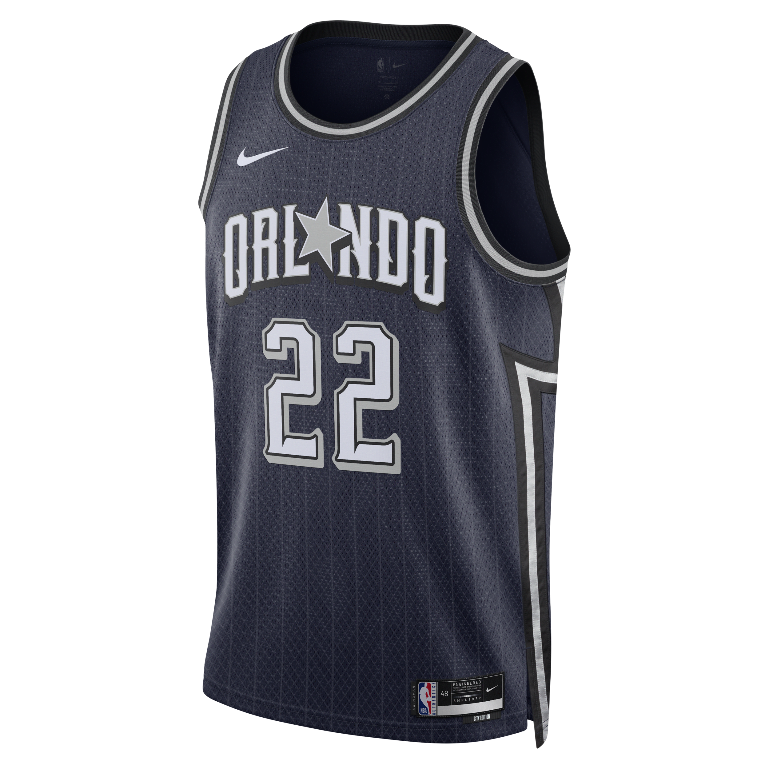 Nike Franz Wagner Orlando Magic City Edition 2023 24 Dri-FIT Swingman NBA-jersey voor heren Blauw