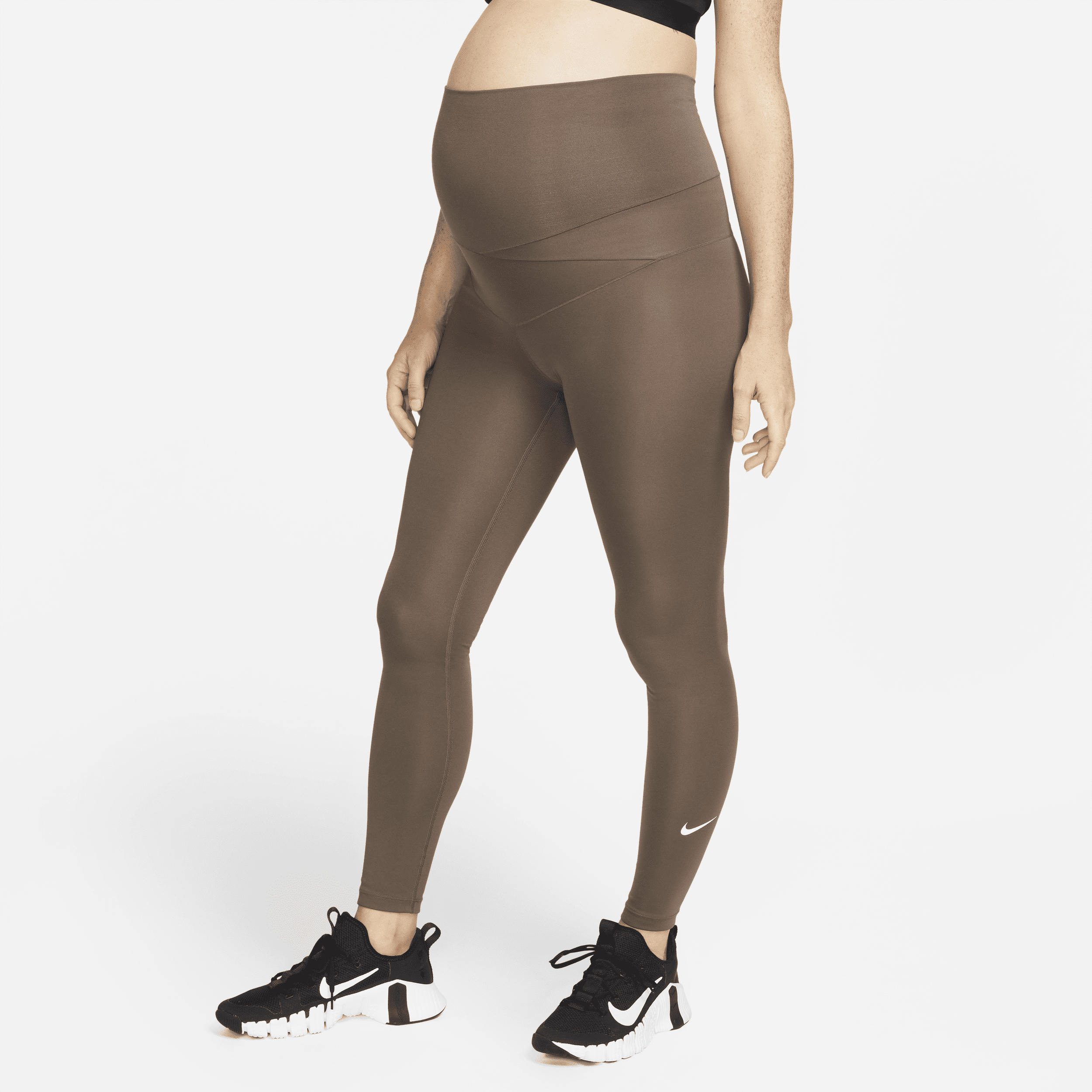 Nike One-leggings (M) med høj talje til kvinder (Maternity) - brun