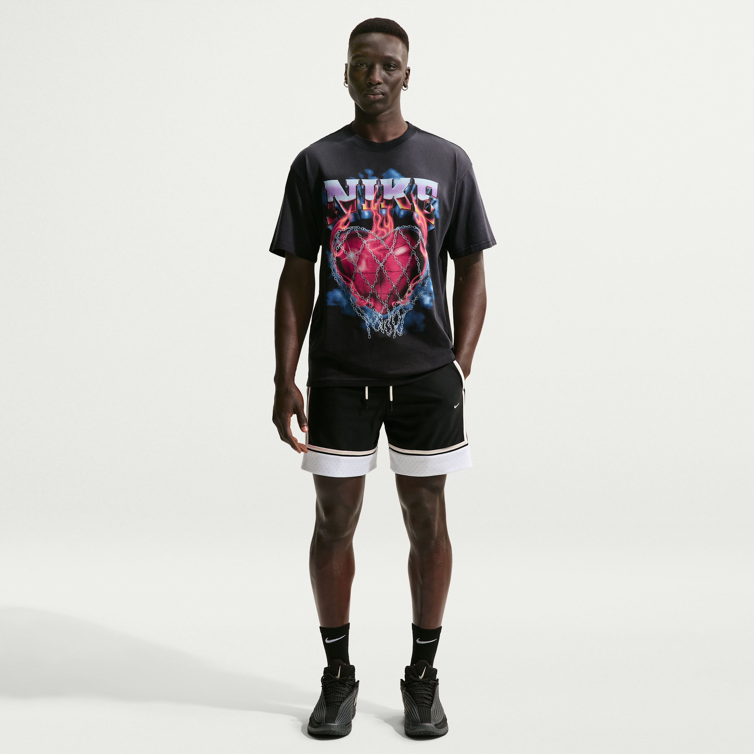 Thumbnail - Nike Standard Issue Dri-FIT Herren-Basketballshorts (ca. 15 cm) - Schwarz