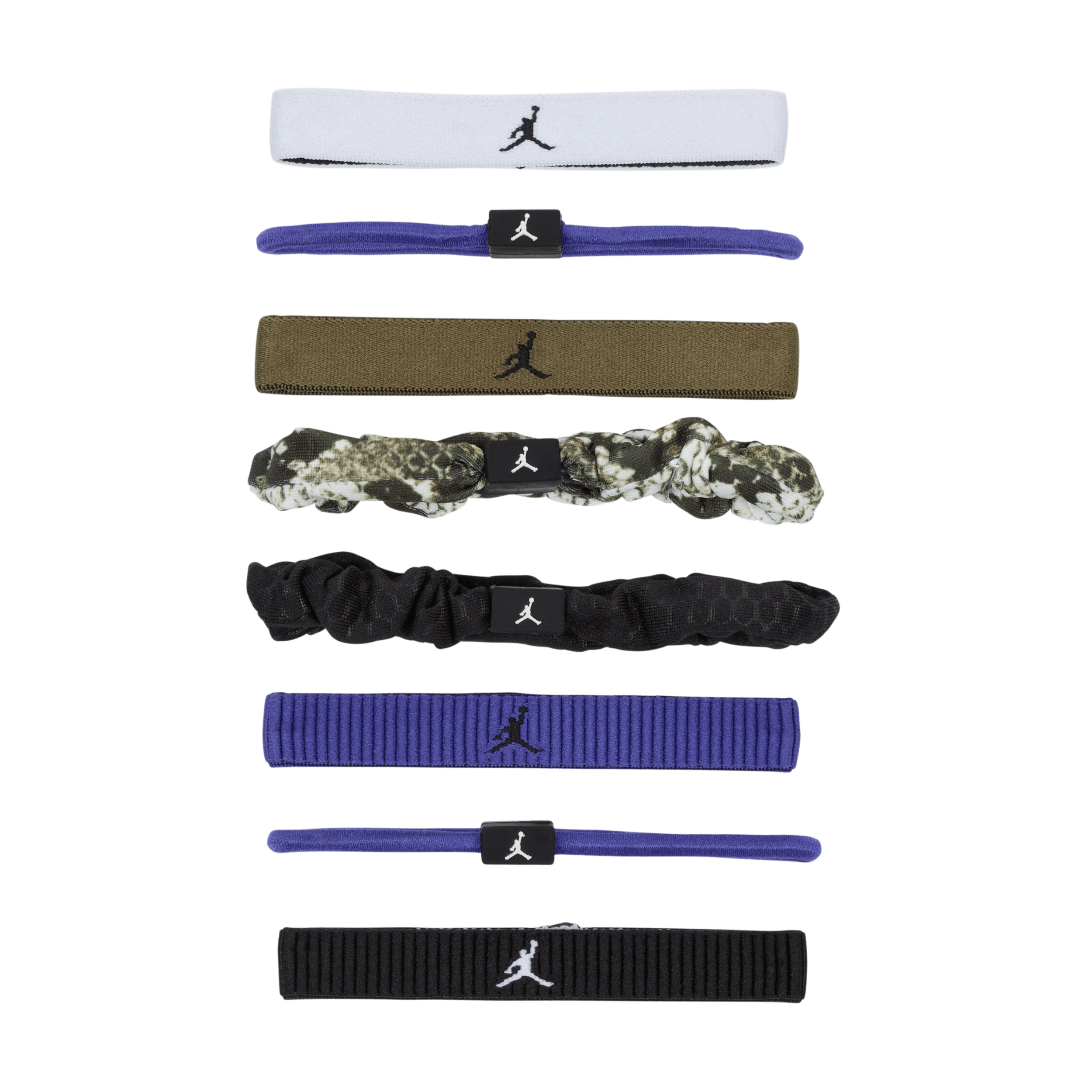 Jordan Sport verschillende haarelastiekjes (8 stuks) Wit
