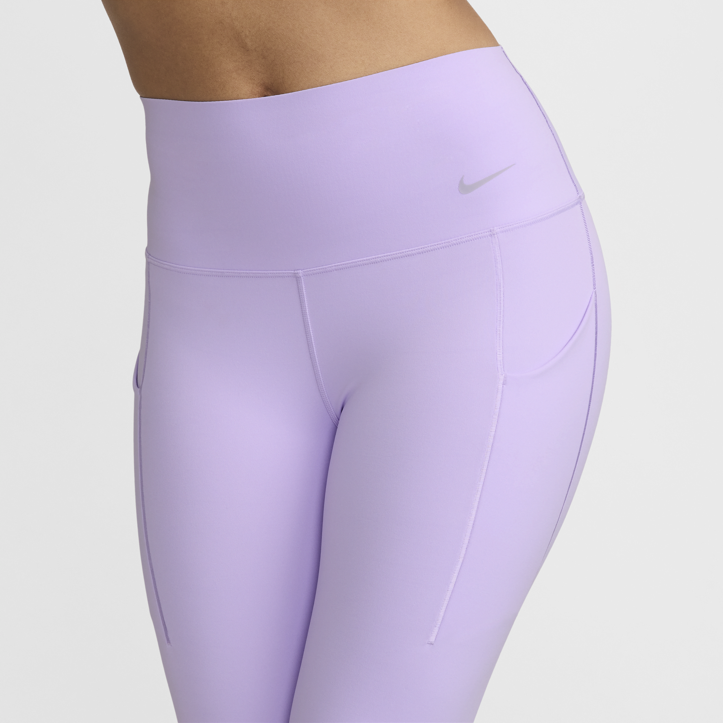 Legging 7/8 taille haute à maintien normal avec poches Nike Universa pour femme - Pourpre