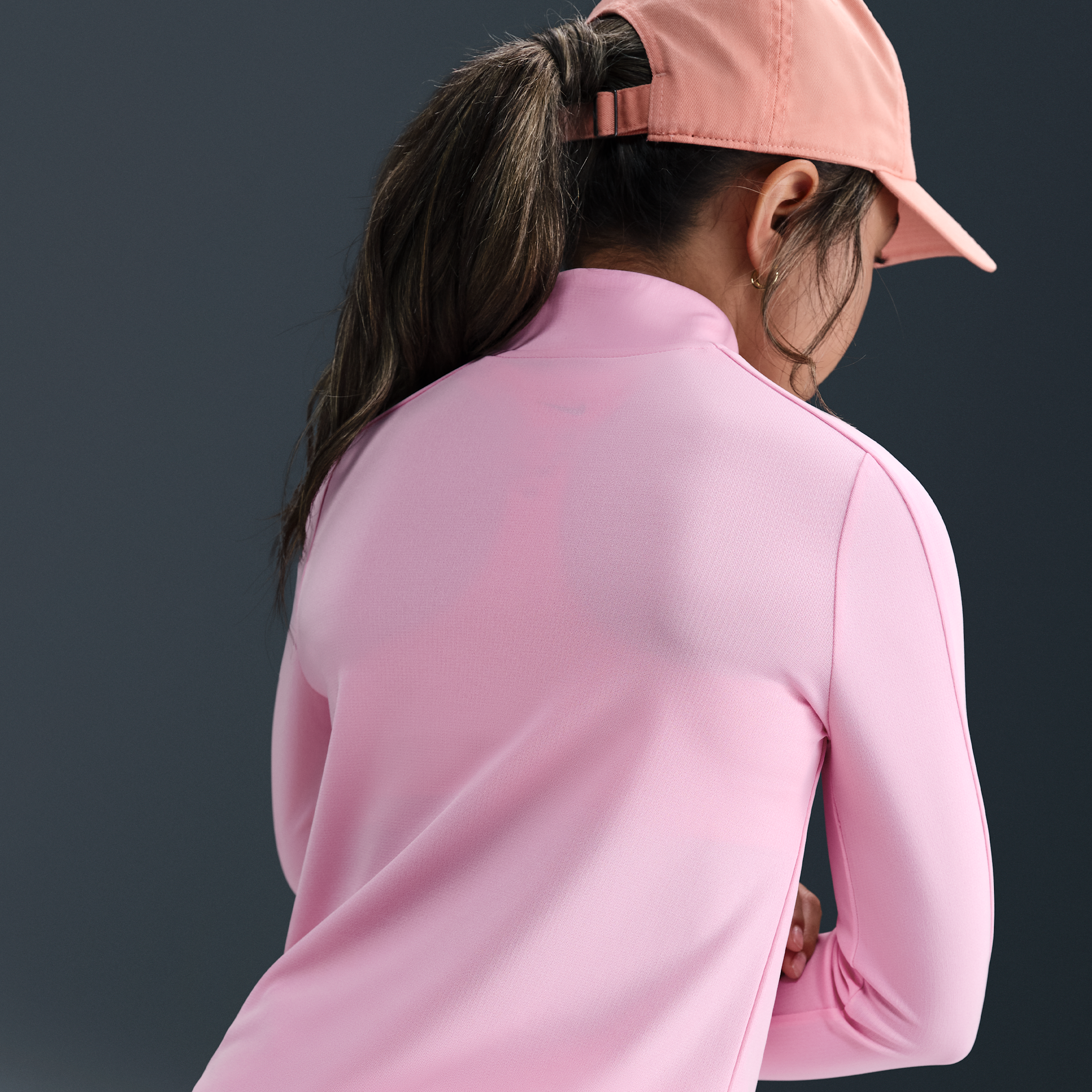Thumbnail - Nike Dri-FIT Longsleeve mit Viertelreißverschluss (Mädchen) - Pink