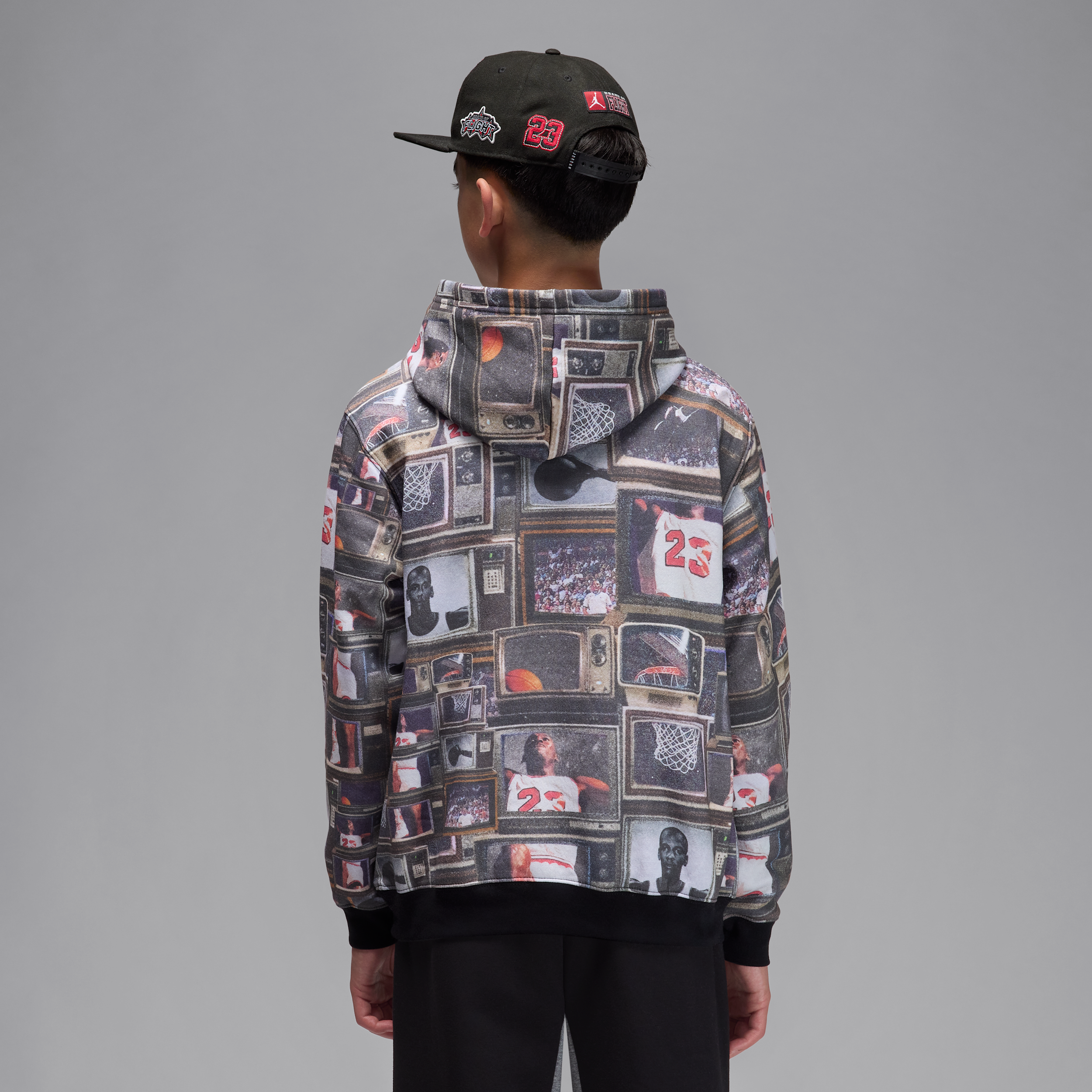 Thumbnail - Jordan Brooklyn Fleece-Hoodie mit Print (ältere Kinder) - Schwarz