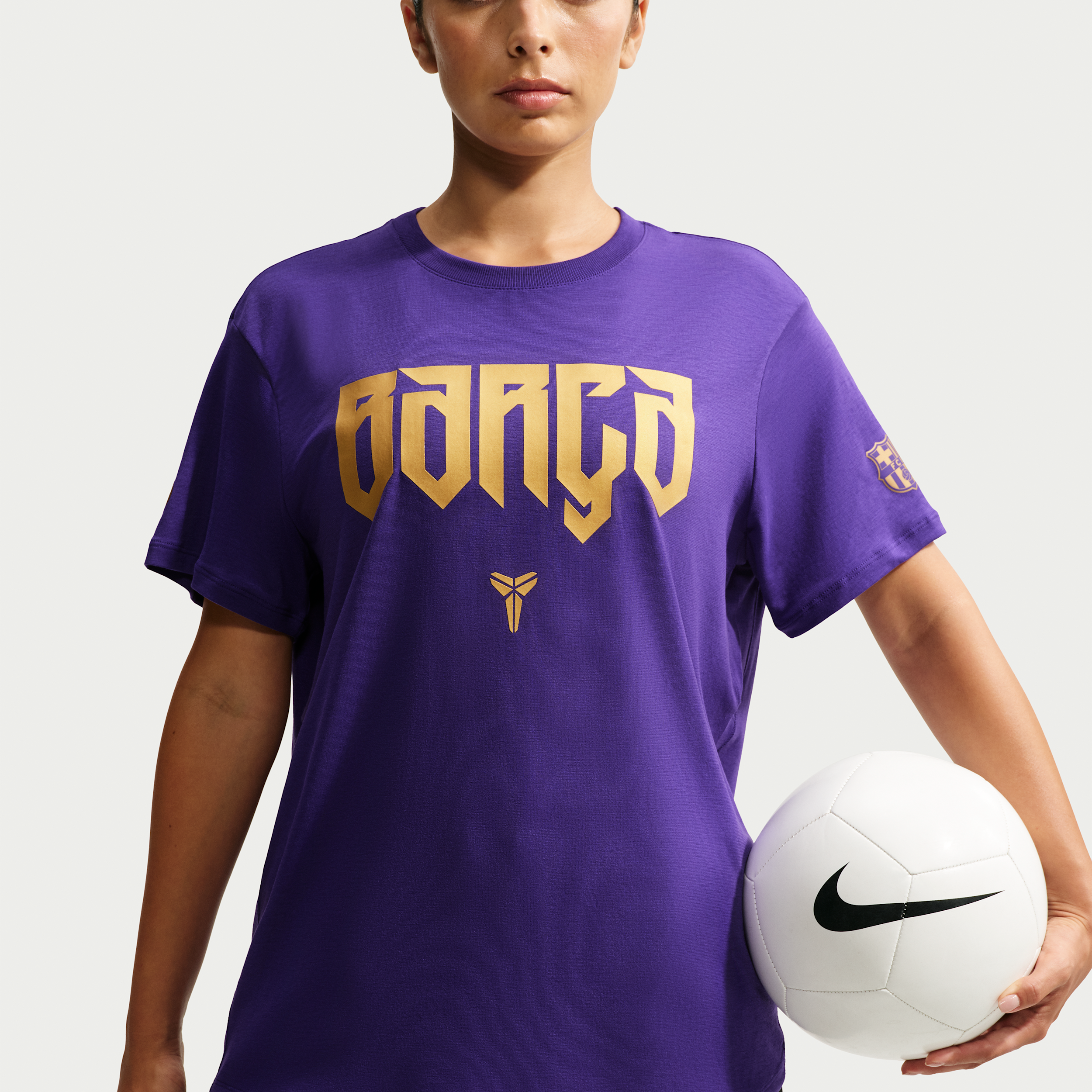Løstsiddende FC Barcelona One Away Nike Dri-FIT-fodboldtrøje til kvinder - lilla