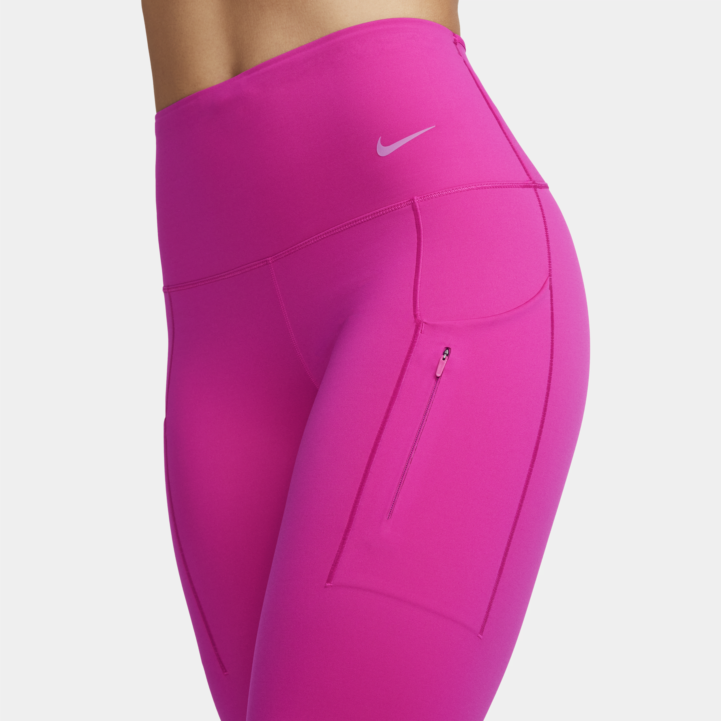 Nike Go Therma-FIT 7 8-legging met hoge taille en zakken voor dames Roze