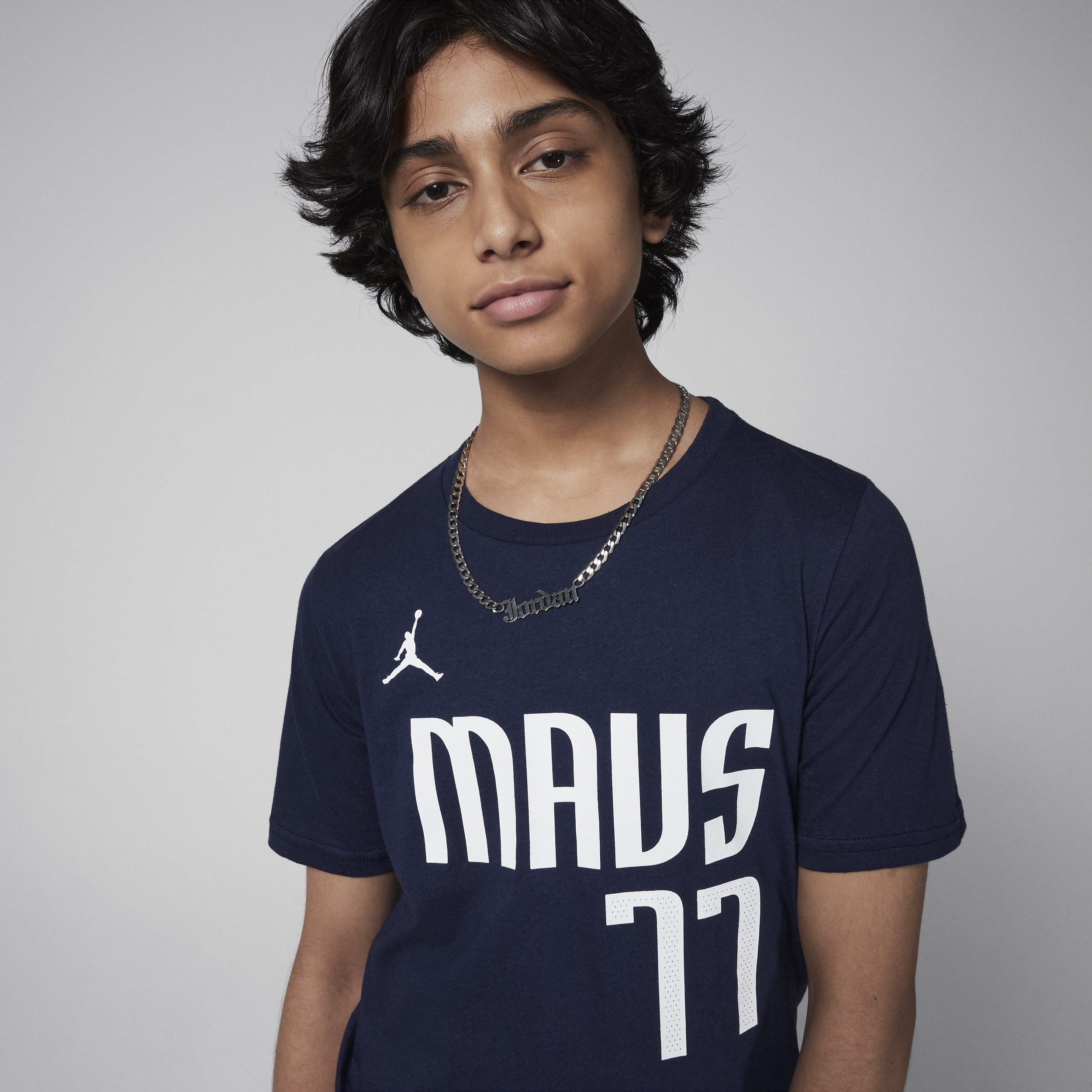 Jordan Dallas Mavericks Statement Edition NBA-shirt voor kids Blauw