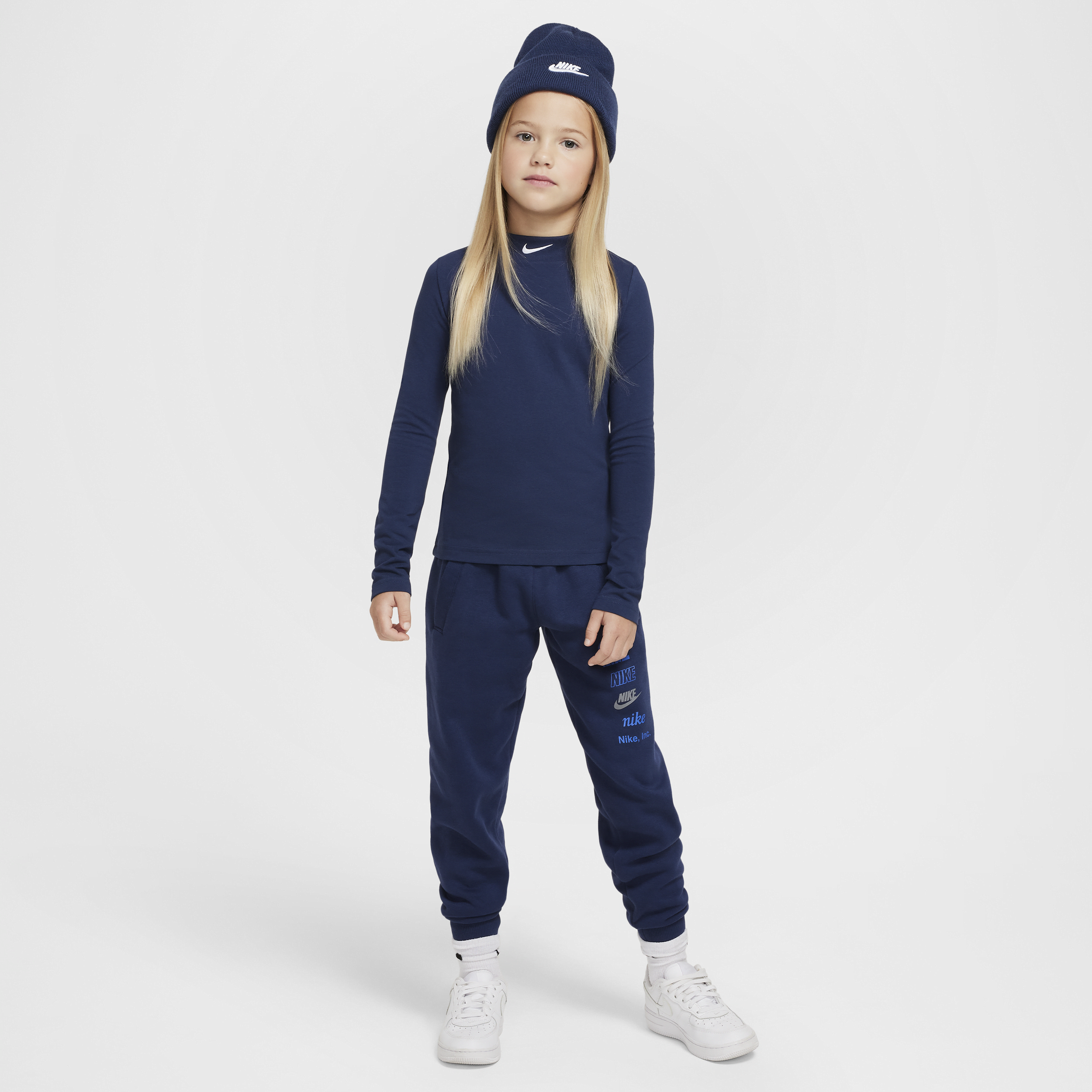 Haut à manches longues Nike Sportswear pour fille - Bleu