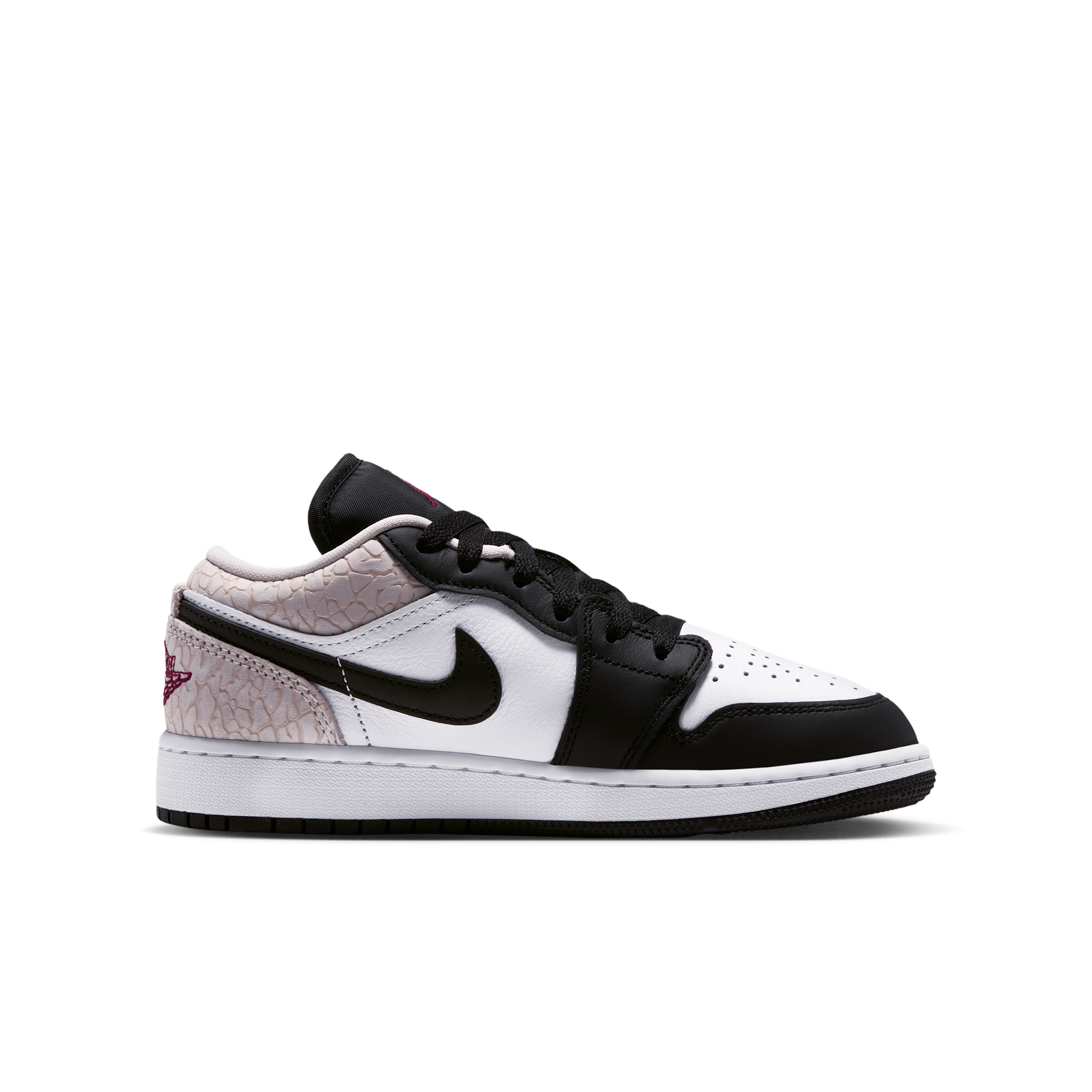 Air Jordan 1 Low SE GS 'Black White Light Orewood Brown Team Red' | Kid's Size 4 - IQ5229-007