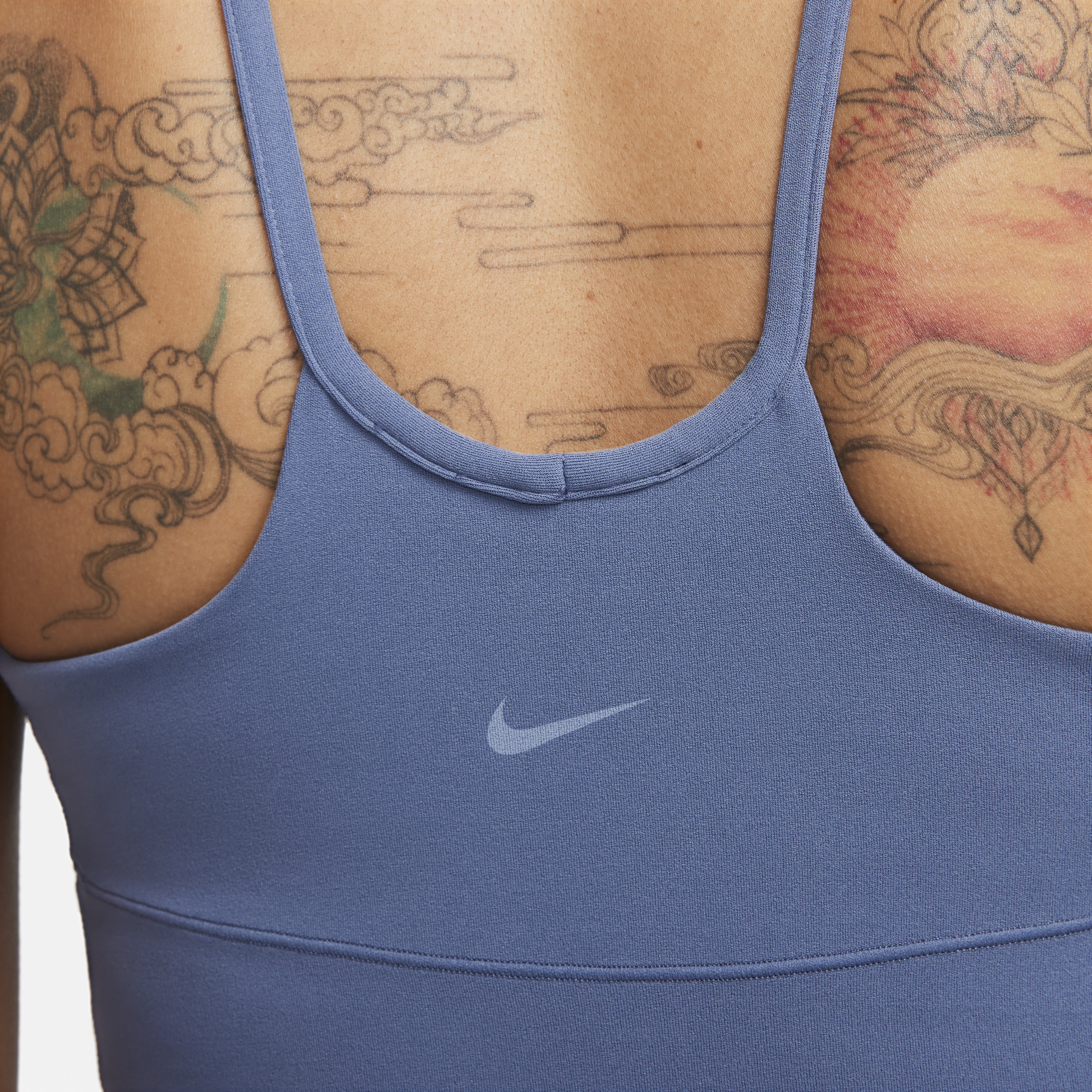 Nike Zenvy Dri-FIT lange bodysuit met wijde pijpen voor dames Blauw