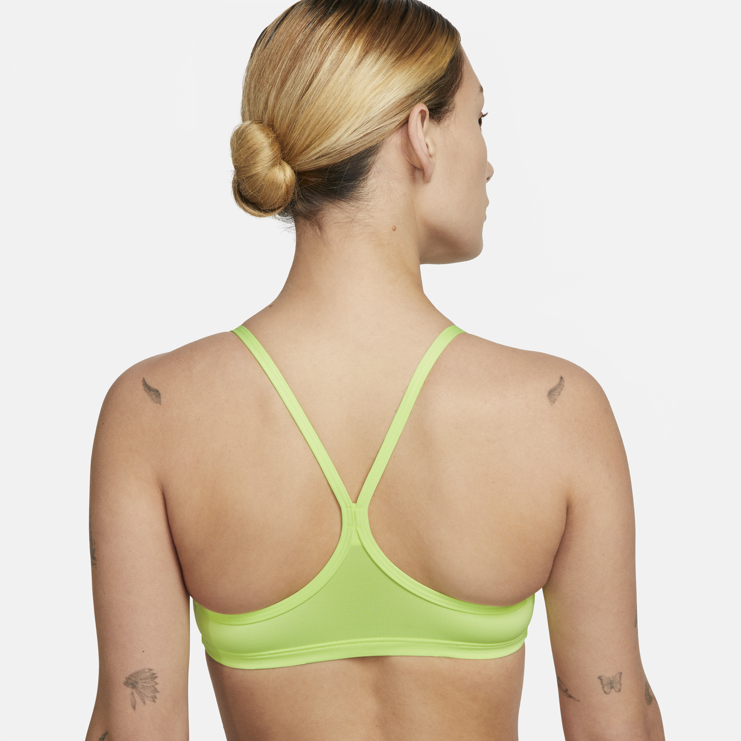 Haut de bikini à dos nageur Nike Essential - Jaune