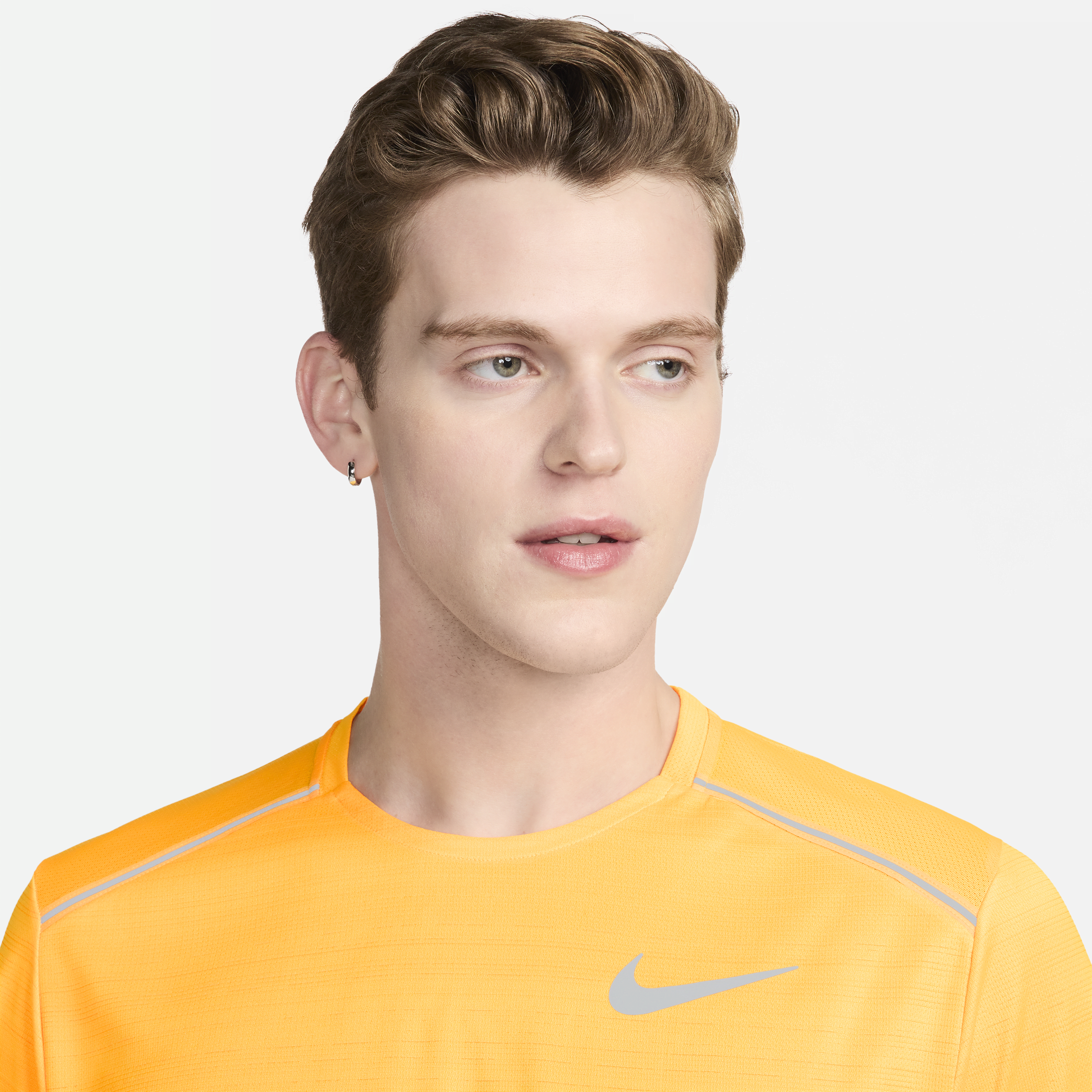 Nike Miler Hardlooptop met korte mouwen voor heren Oranje