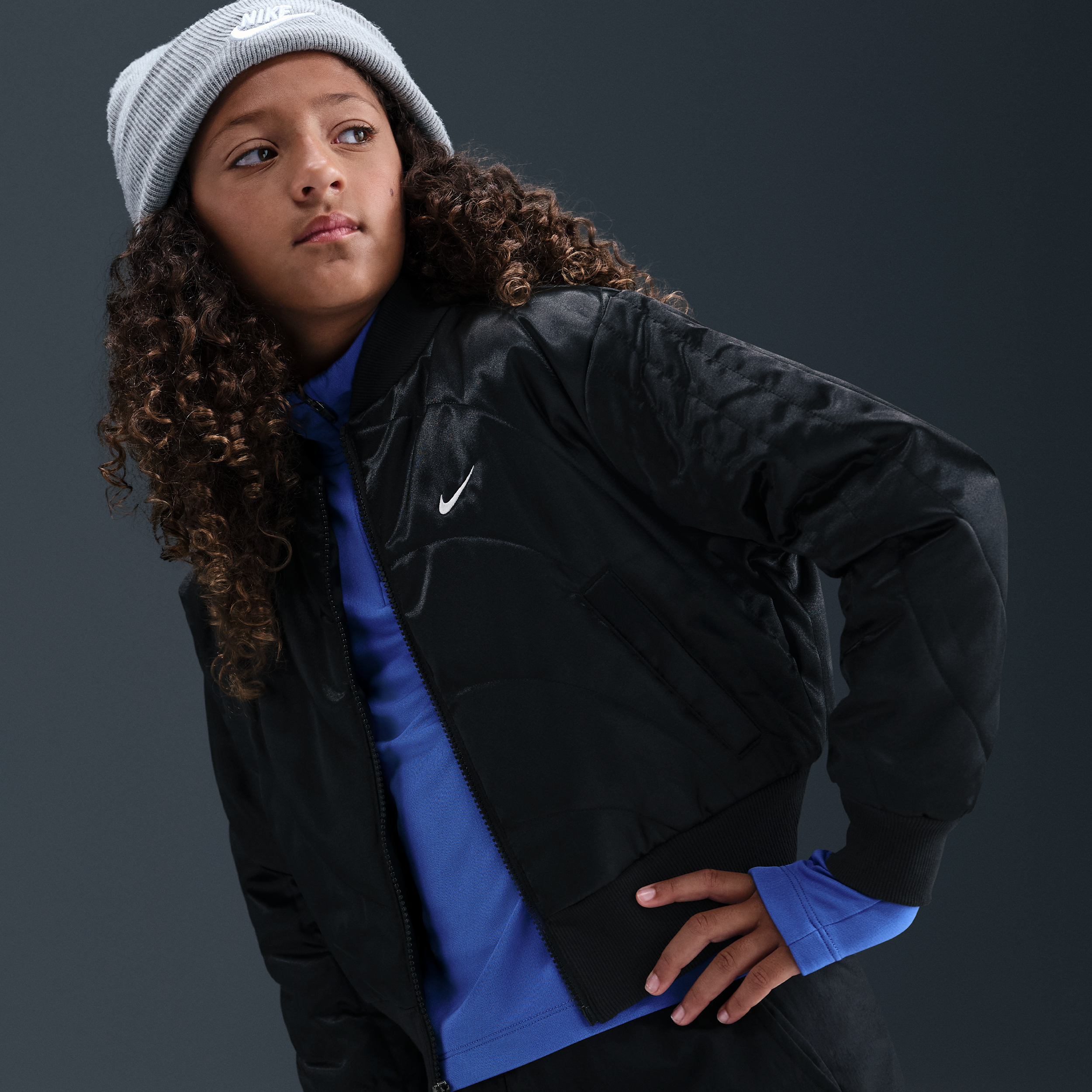 Thumbnail - Nike Jacke (ältere Kinder, Mädchen) - Schwarz