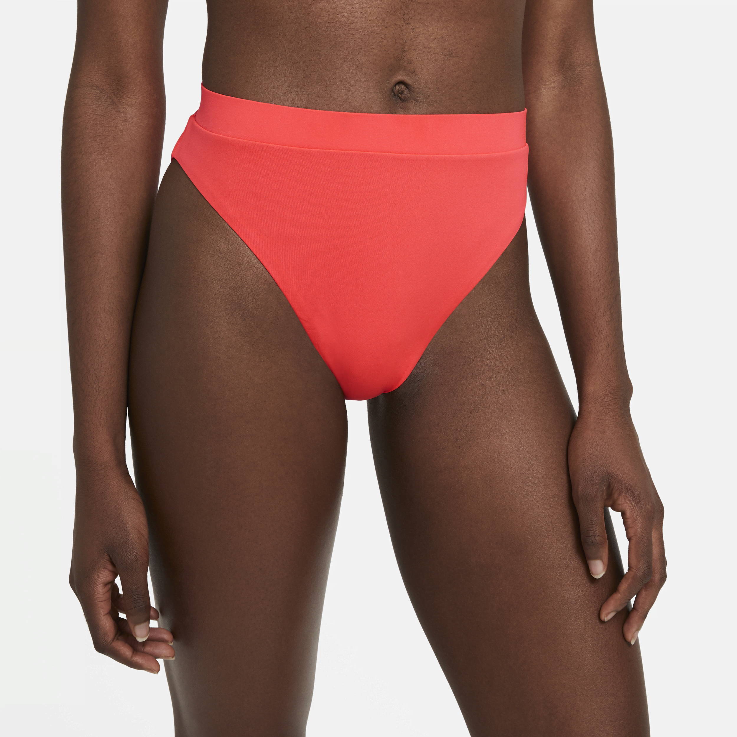 Bas de bikini taille haute Nike Essential pour Femme - Rouge