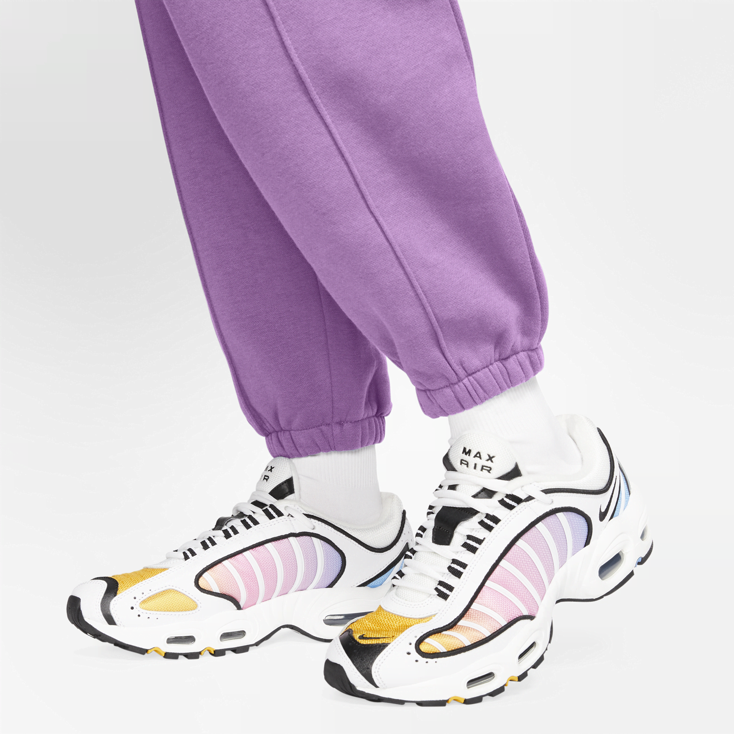 Nike Mini Swoosh Oversized Jogger In Violet Purple