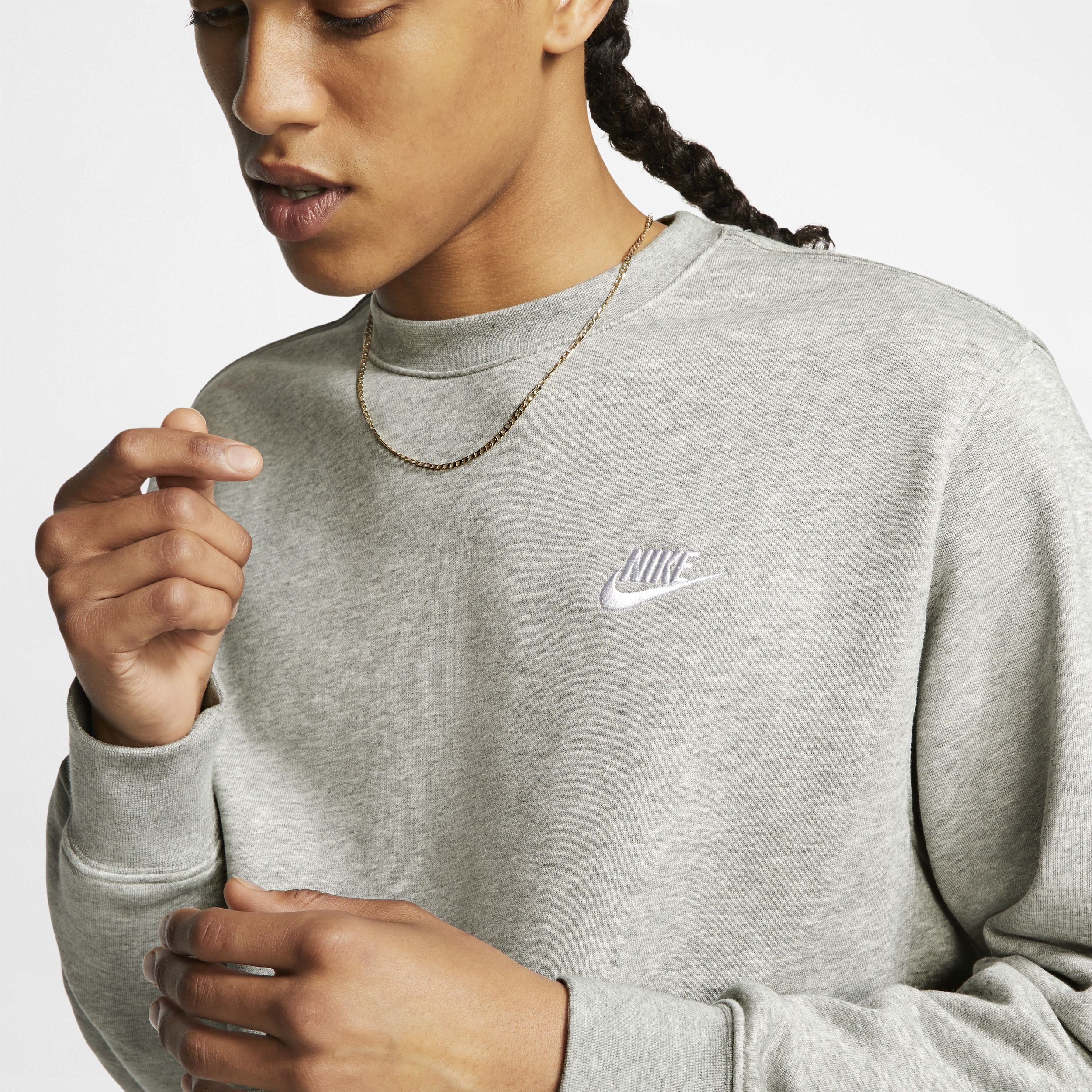 Haut en molleton Nike Sportswear Club pour Homme - Gris