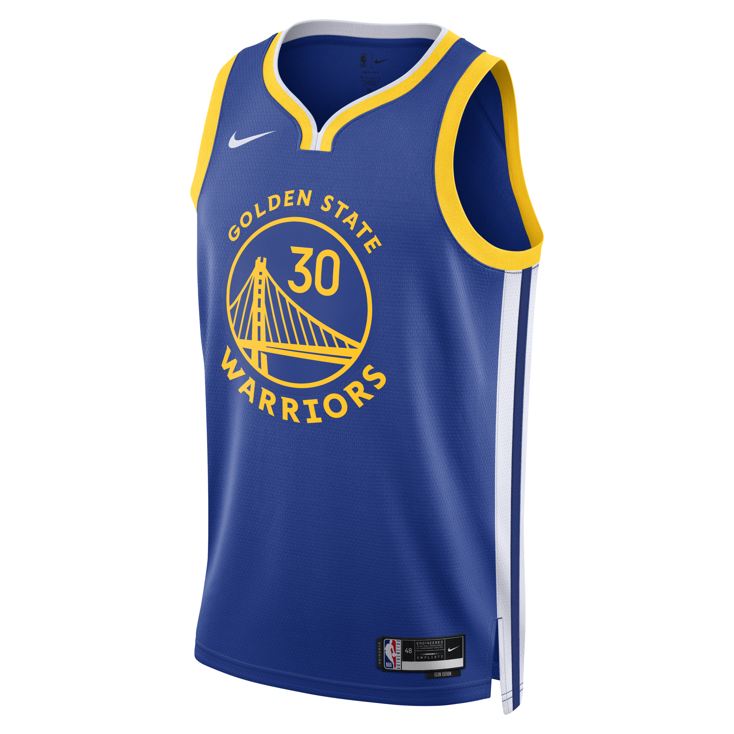 Golden State Warriors Icon Edition 2022/23 Men's Nike Dri-FIT NBA Swingman Jersey - Blue - Polyester - 50% Recycled Polyester