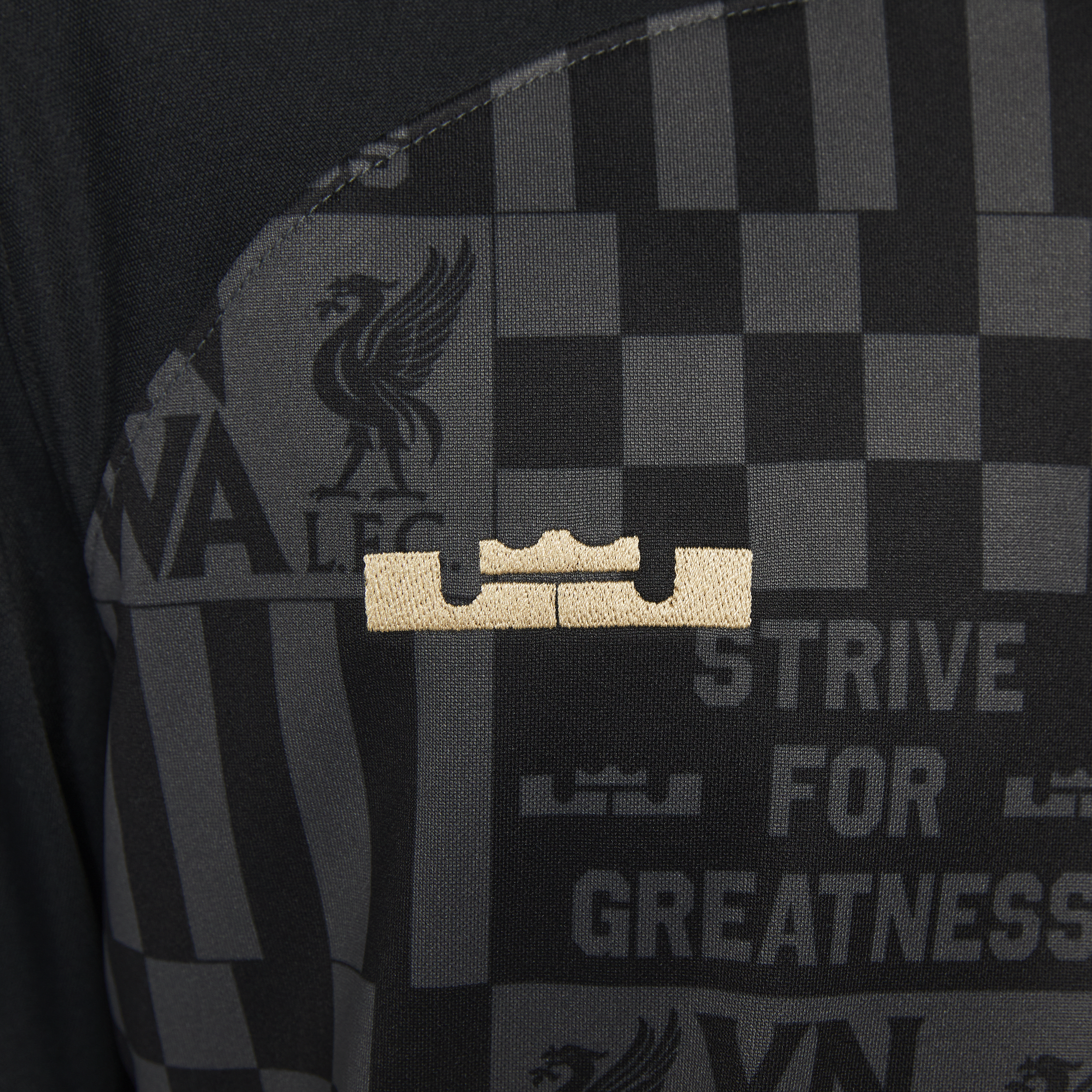 Nike LeBron x Liverpool FC Stadium Dri-FIT replicavoetbalshirt voor heren Zwart