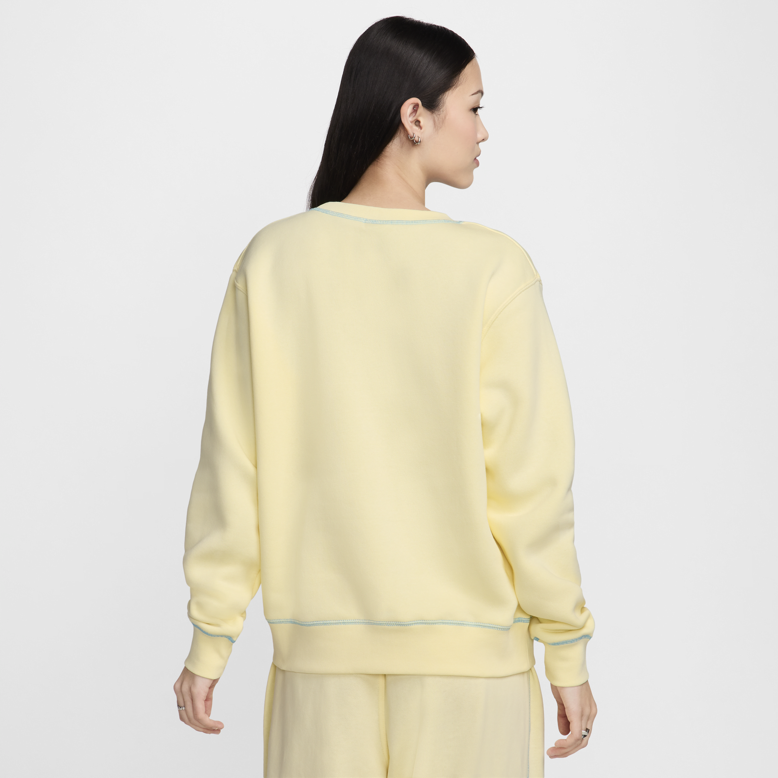 Nike Sportswear sweatshirt van fleece met ronde hals voor dames Bruin