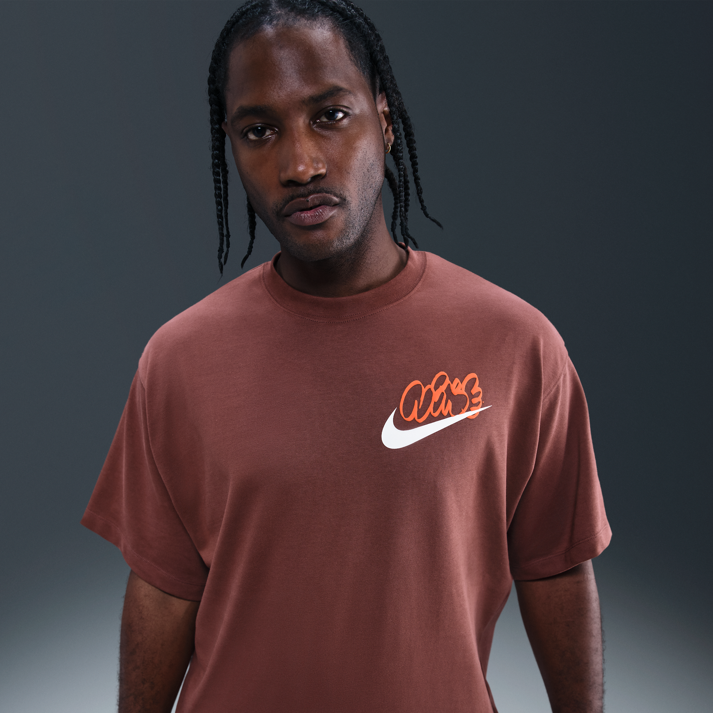 Thumbnail - Nike Solo Swoosh T-Shirt (Herren) - Braun