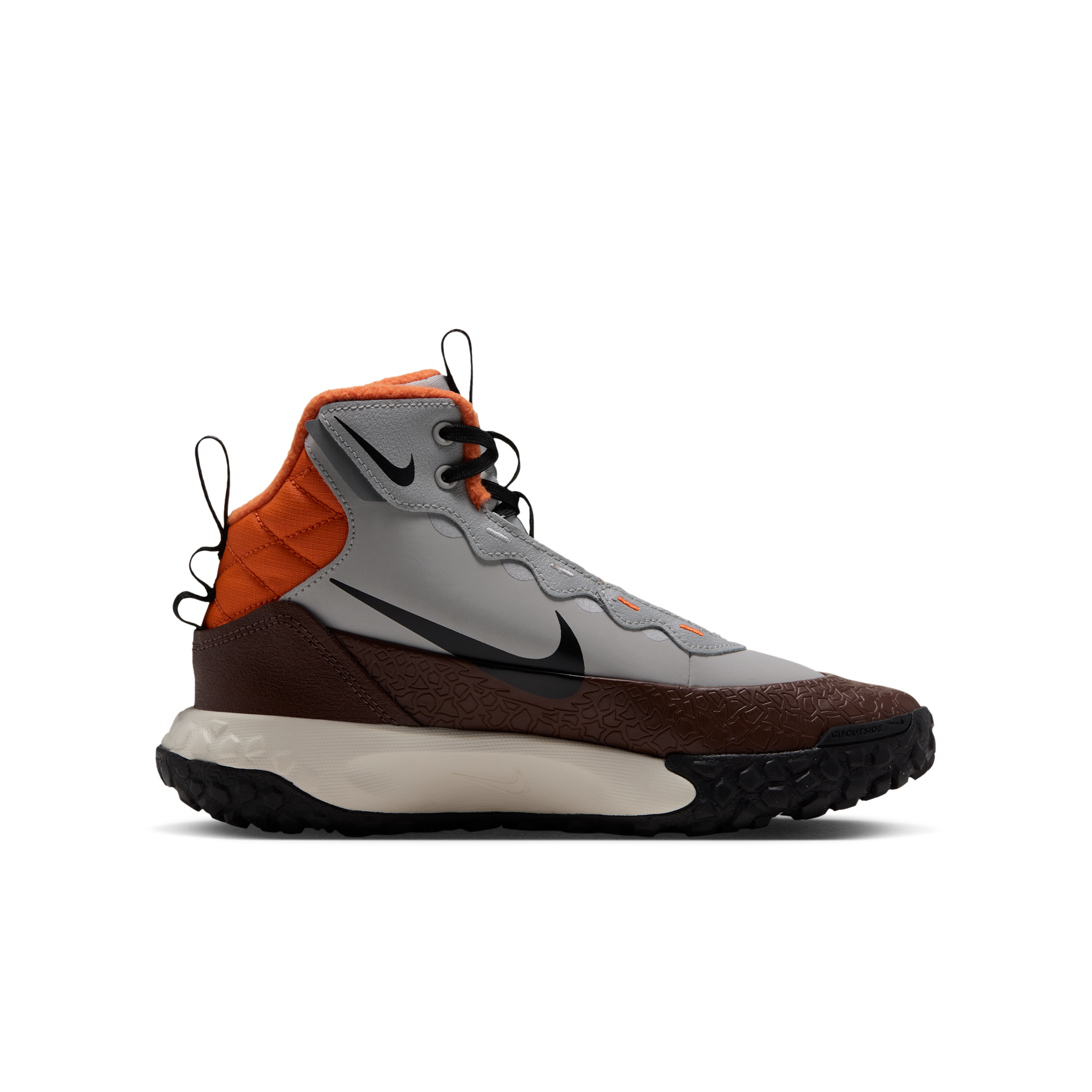 Nike Terrascout Boots With Reflective Accents GS 'Grey Fog Safety Orange' | Kid's Size 5 - IH7683-004