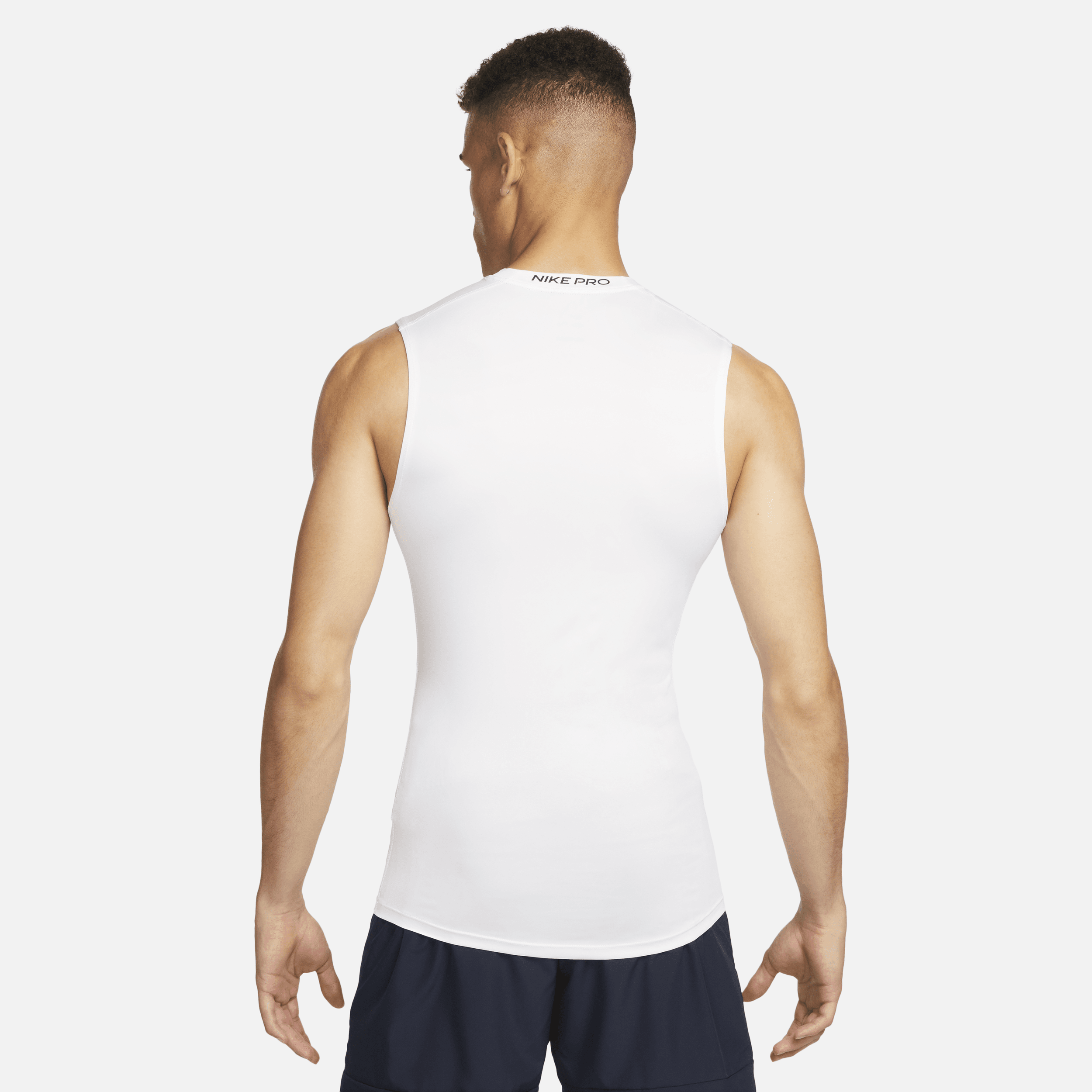 Haut de fitness ajusté sans manches Dri-FIT Nike Pro pour homme - Blanc