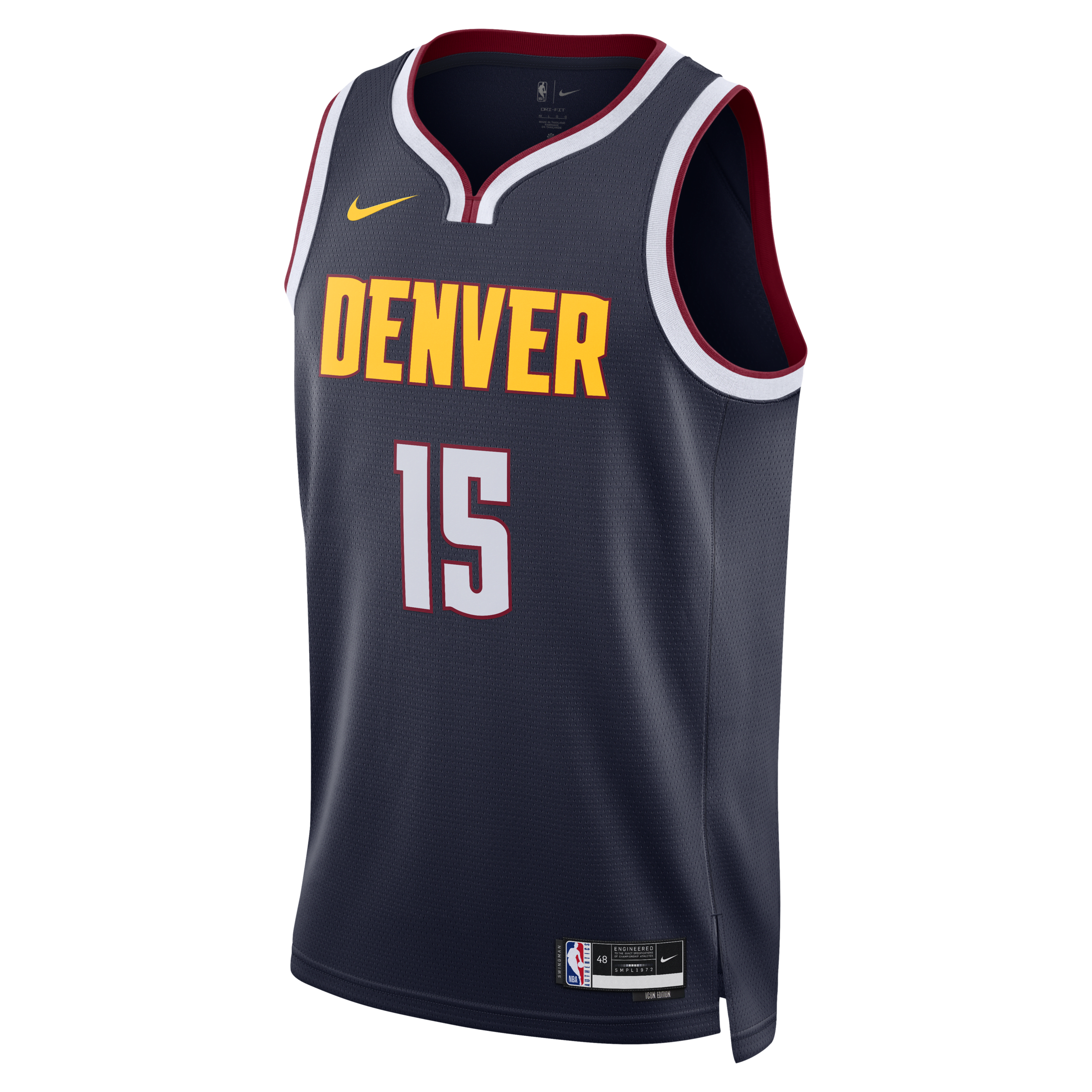 Denver Nuggets Icon Edition 2022/23 Men's Nike Dri-FIT NBA Swingman Jersey - Blue - Polyester - 50% Recycled Polyester