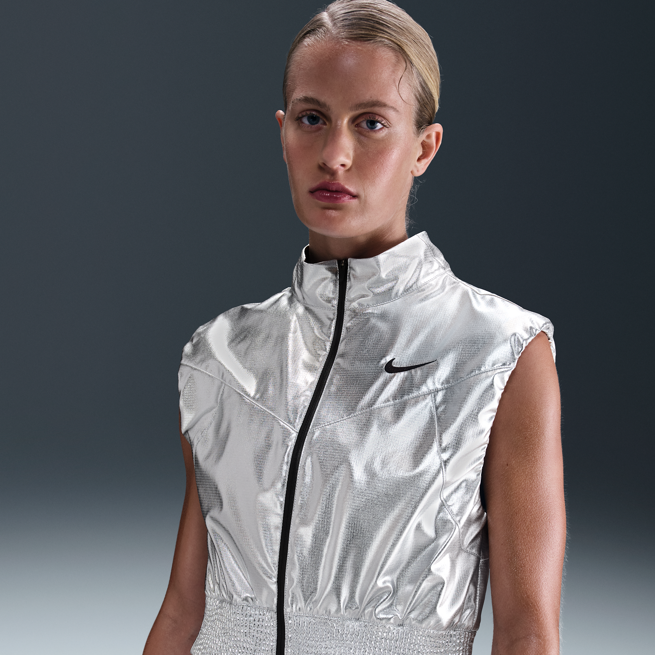 NikeCourt Slam Womens Tennis Gilet - Grey - Polyester