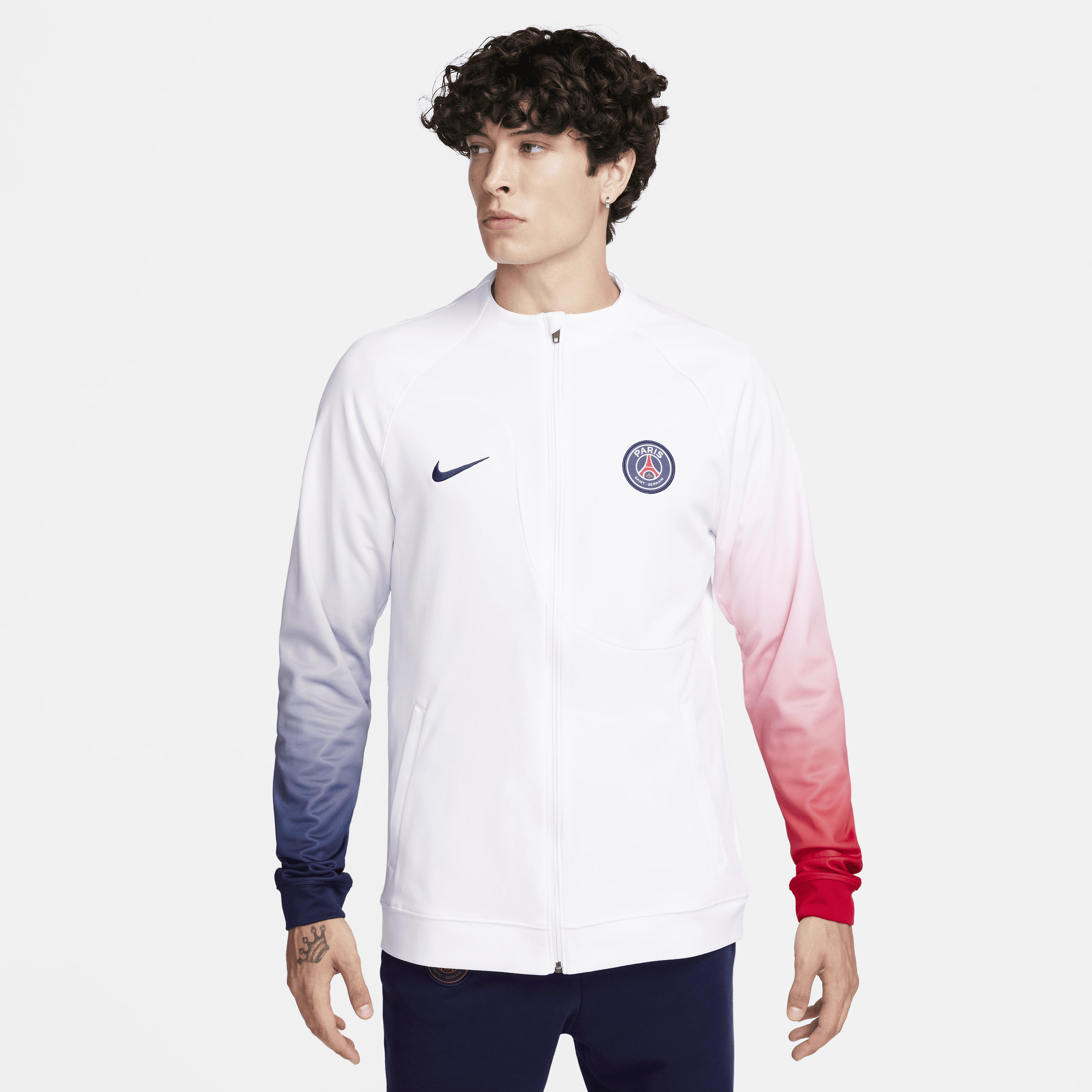 Nike Paris Saint-Germain Academy Pro Uit knit voetbaljack voor heren Wit