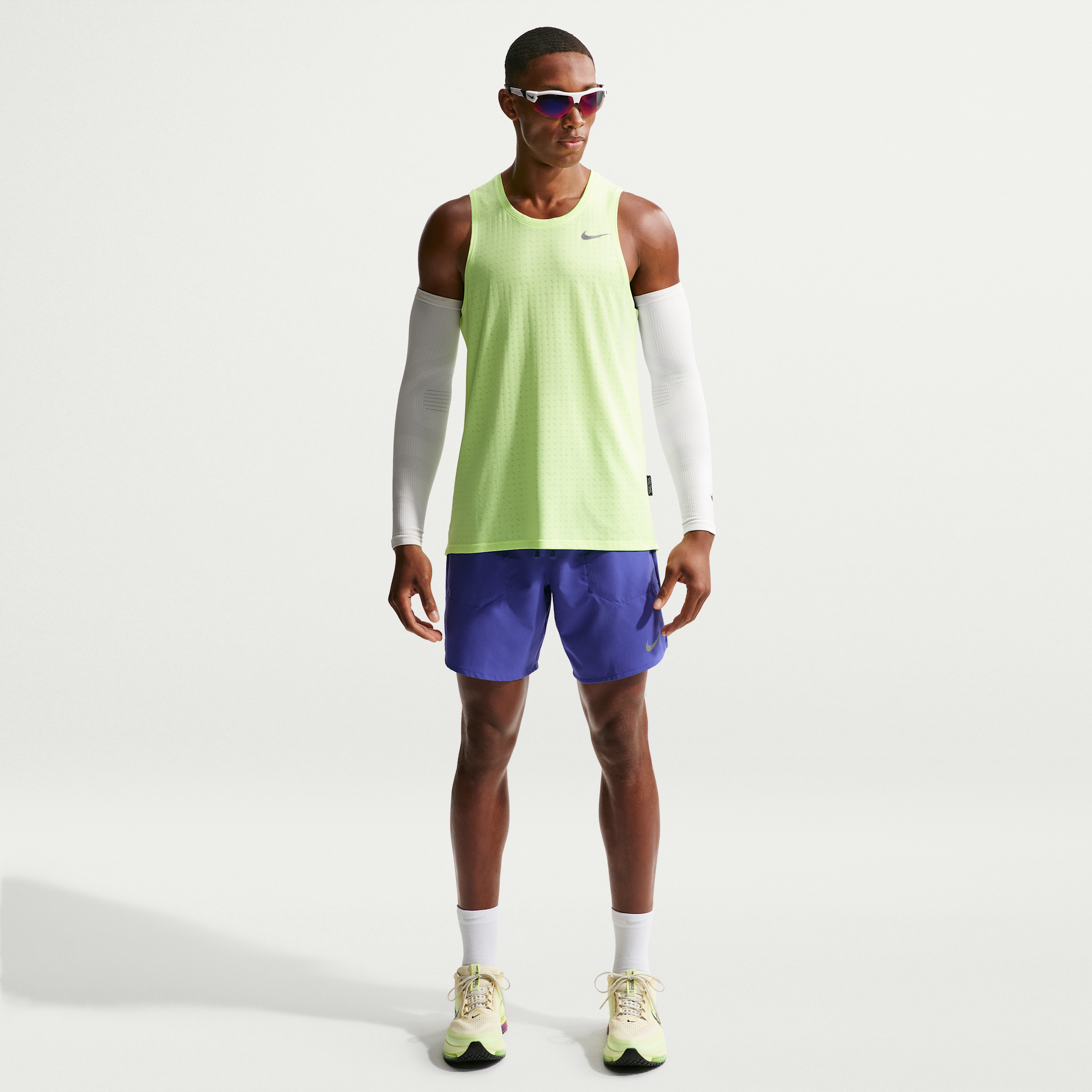 Nike Short De Running Avec Sous Short Integre 18 Cm Dri Fit Nike Stride Pour