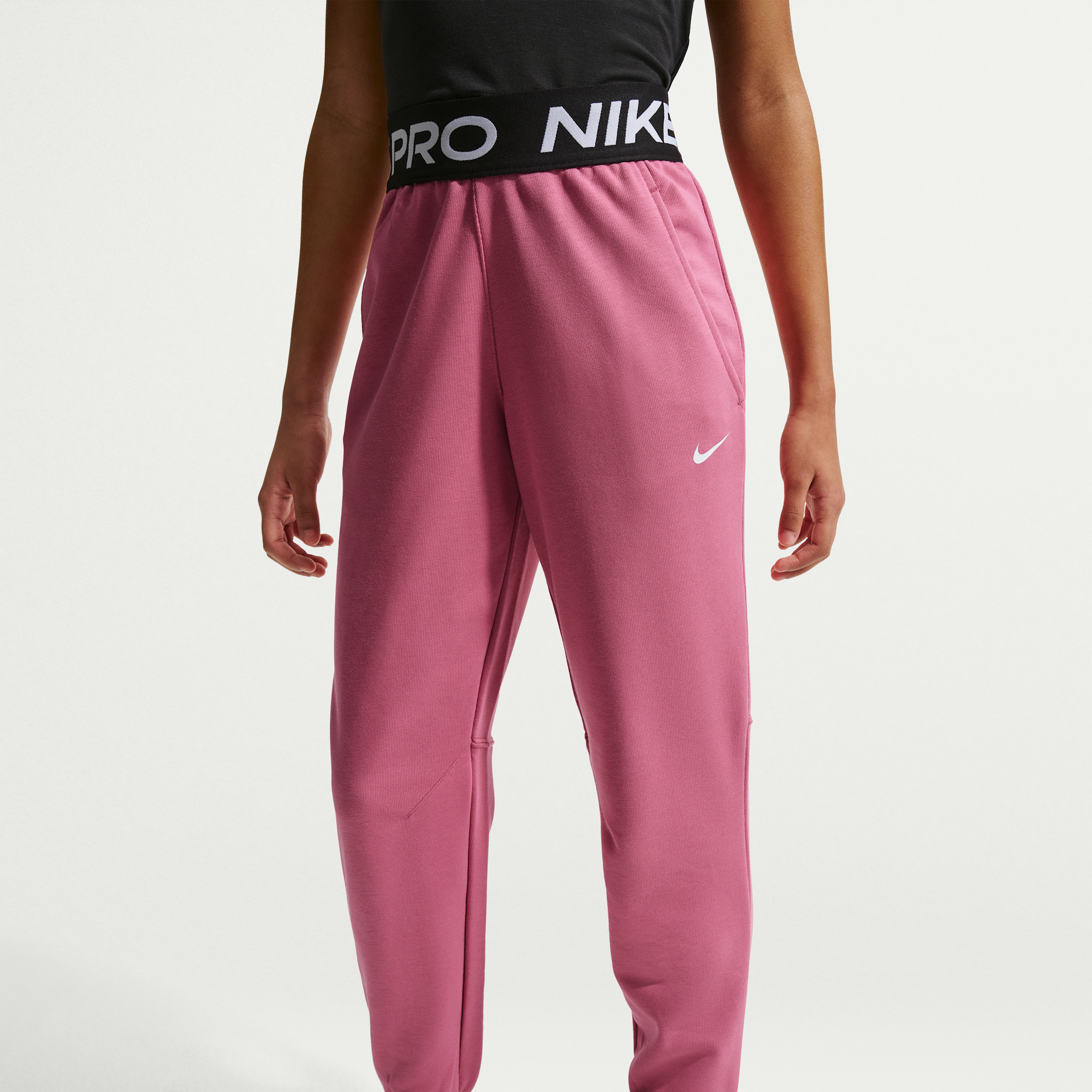 Thumbnail - Nike Pro Dri-FIT-Jogger aus Fleece (ältere Kinder, Mädchen) - Pink