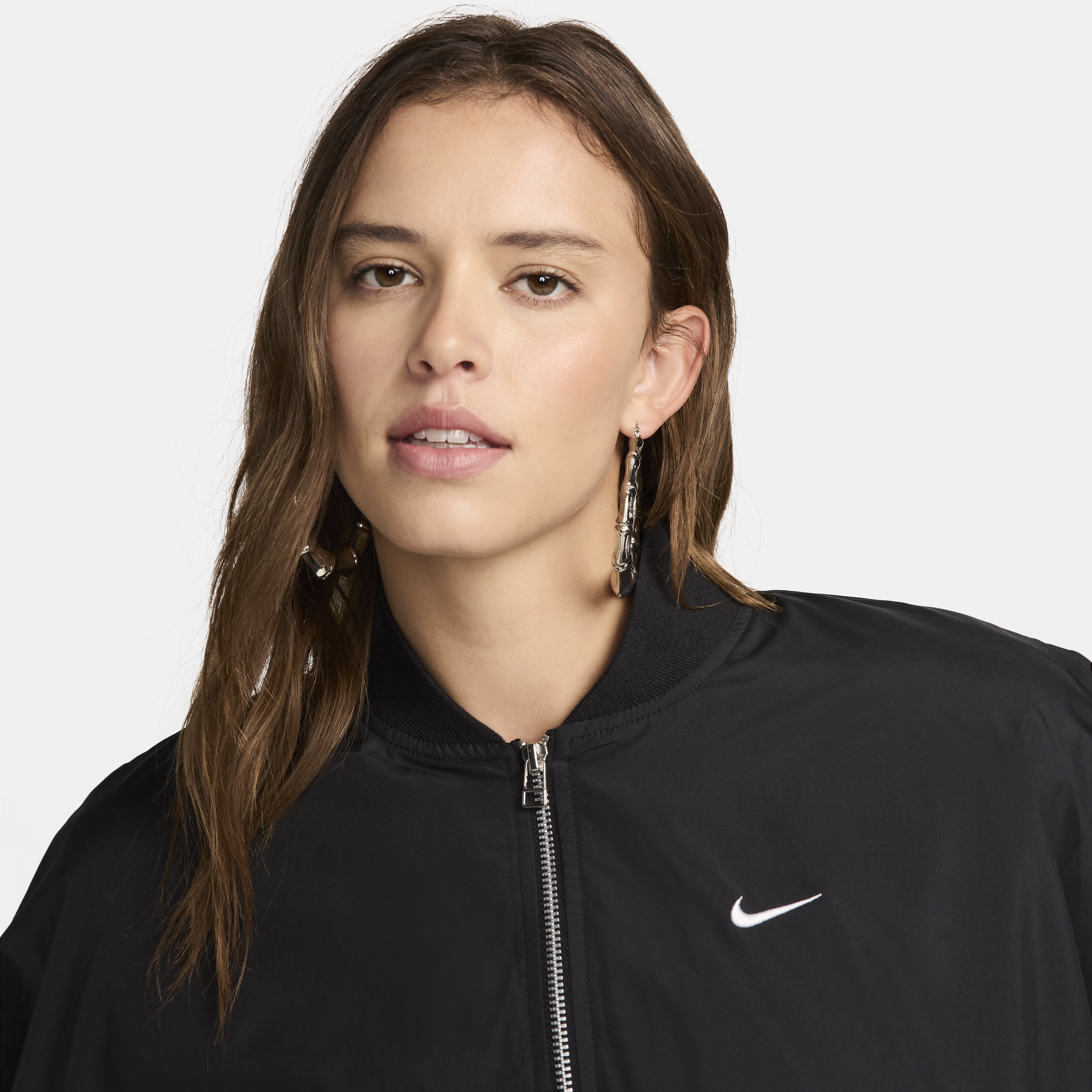 Nike Sportswear Essential oversized bomberjack voor dames Zwart