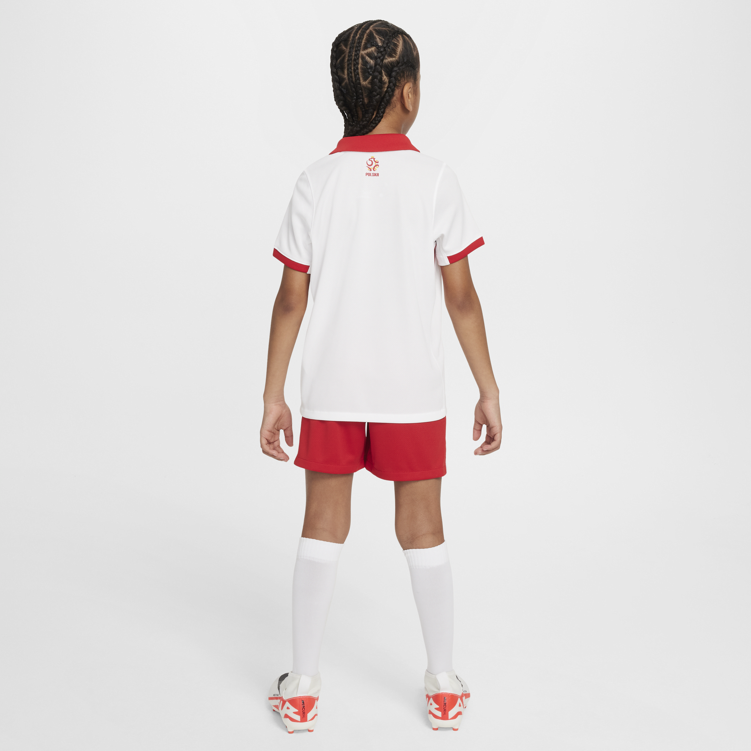 Nike Polen 2024 25 Stadium Thuis replica voetbalshorts met Dri-FIT voor kids Wit