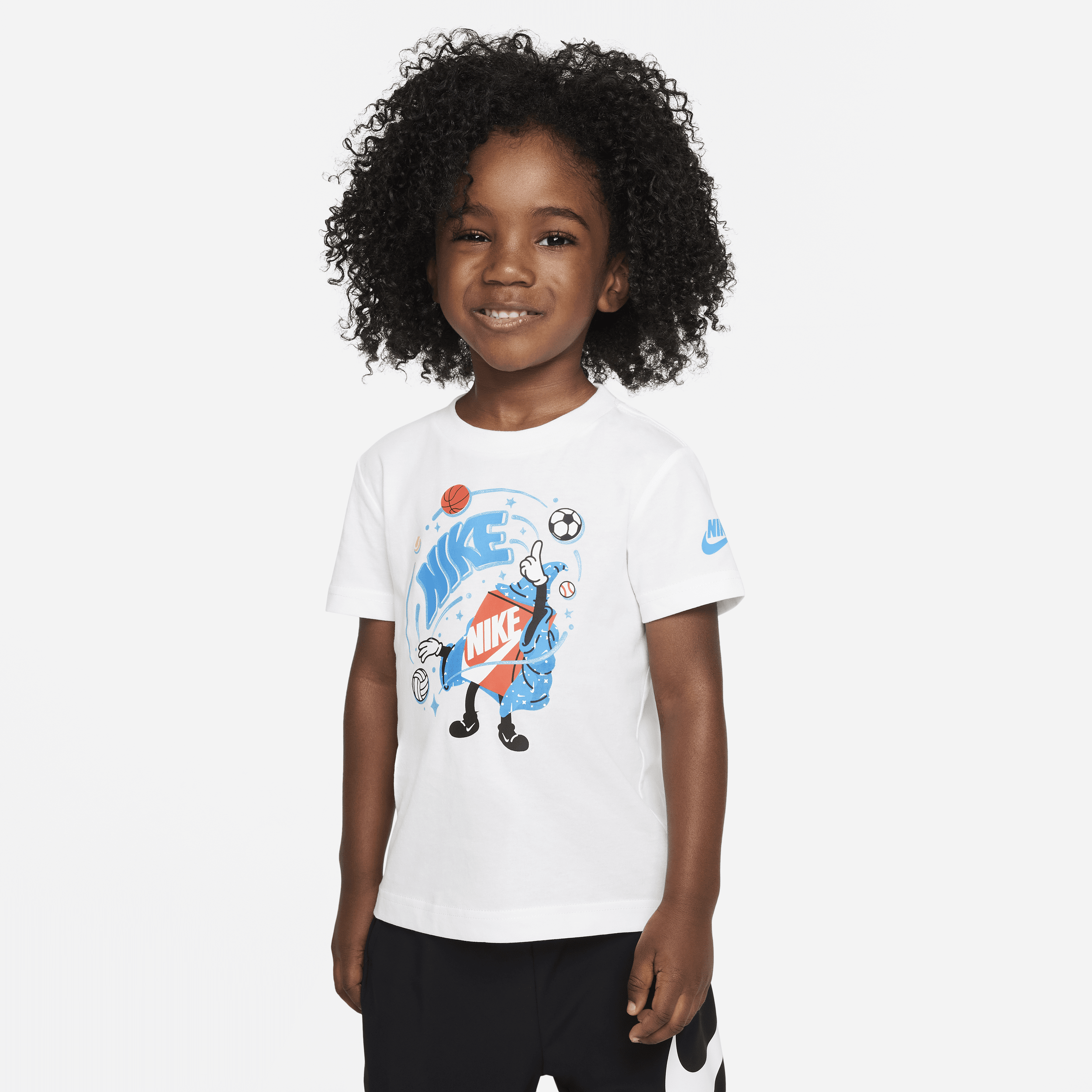 Nike T-shirt met graphic voor peuters Wit