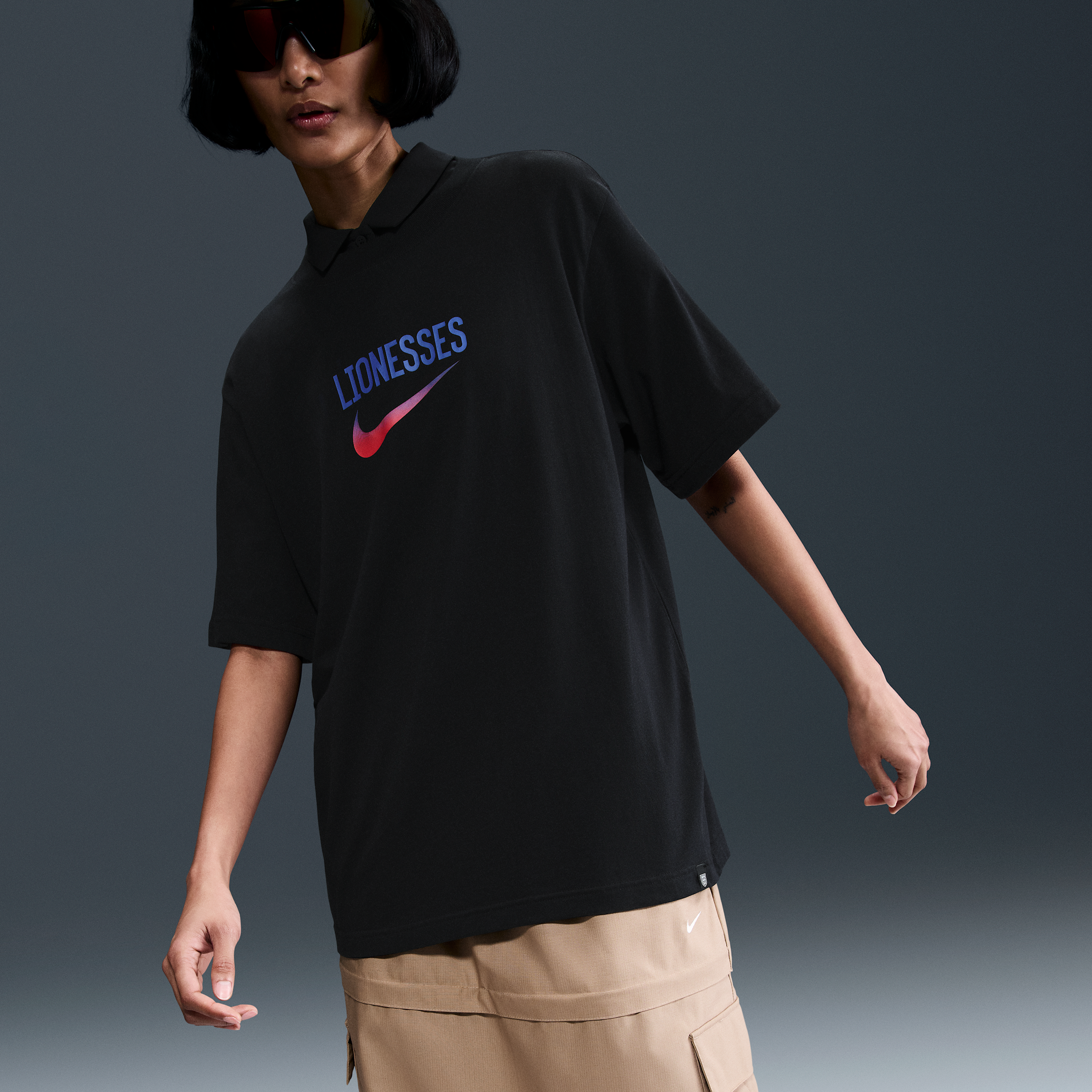 Thumbnail - England Nike Fußball-T-Shirt (Damen) - Schwarz